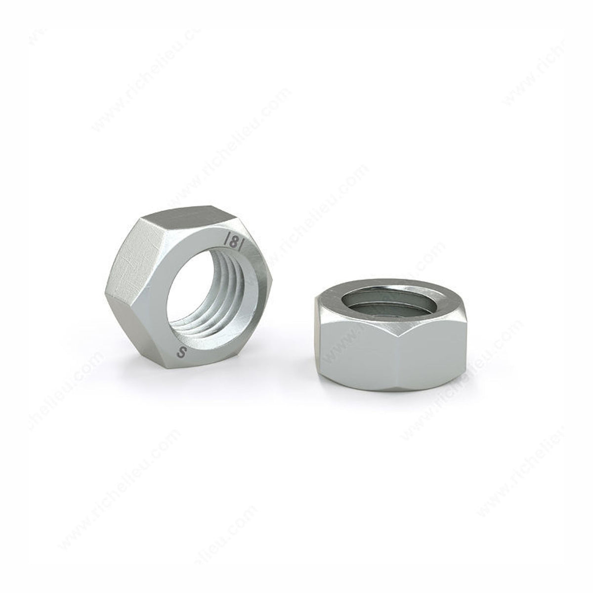 AA - Écrou hexagonal, zinc, M5 (emballage de 8)