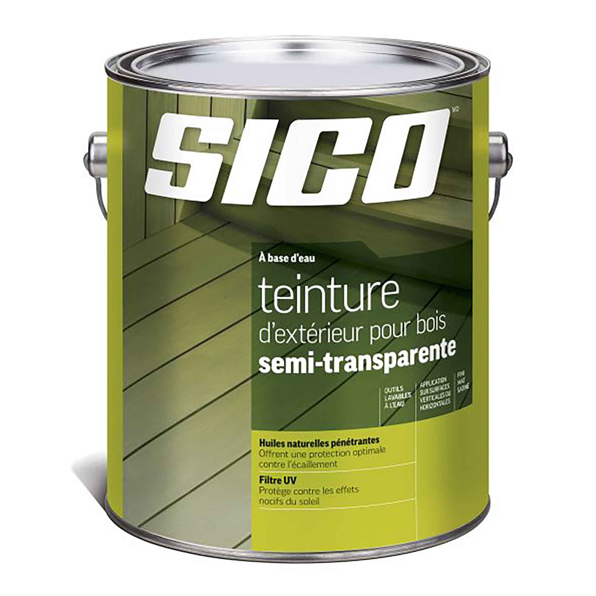 Teinture à l'huile extérieure semi-transparente, base à teinter, 946 ml