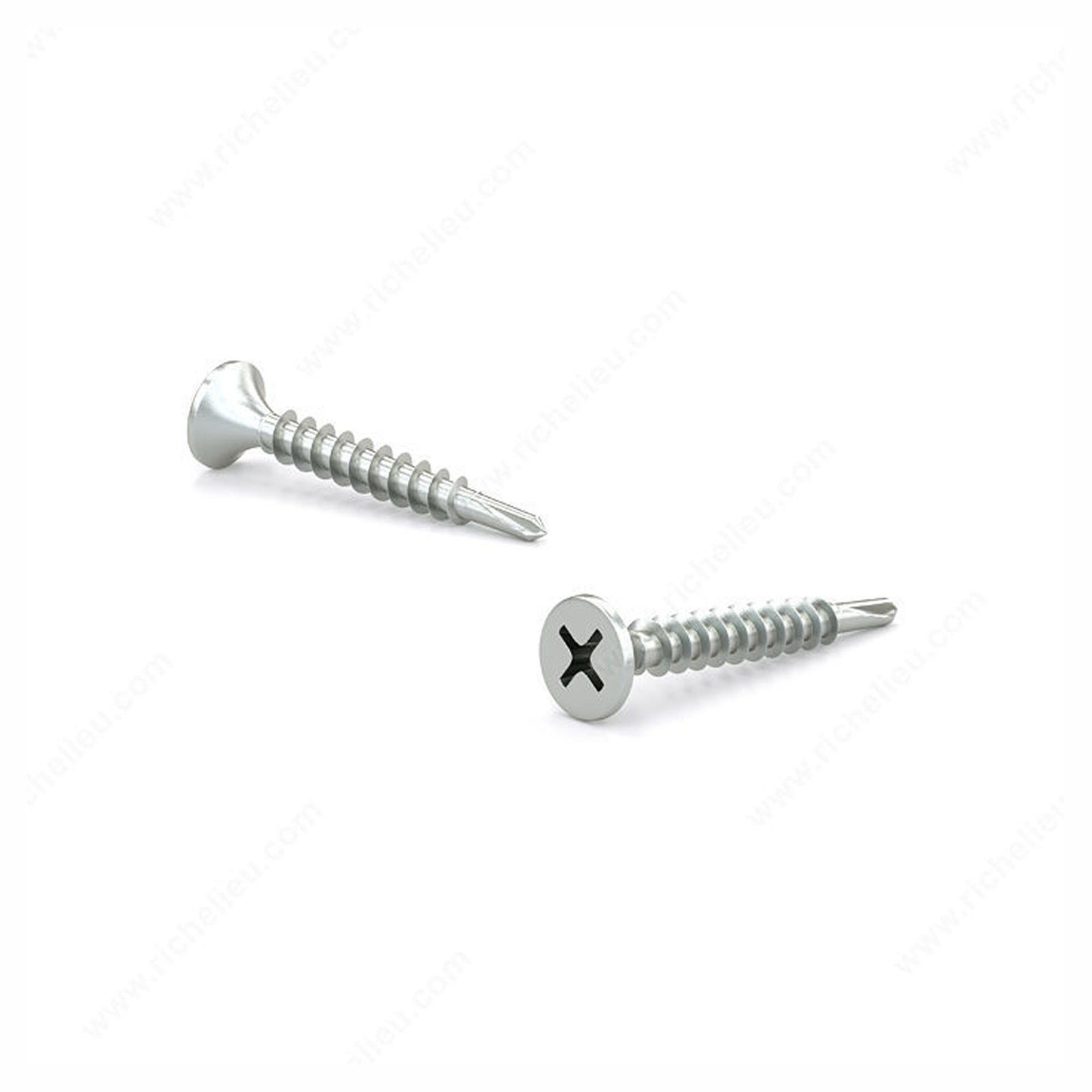 Vis à cloisons sèches, tête Philips trompette, filet fin, #6 x 1-5/8'' (emballage de 100)