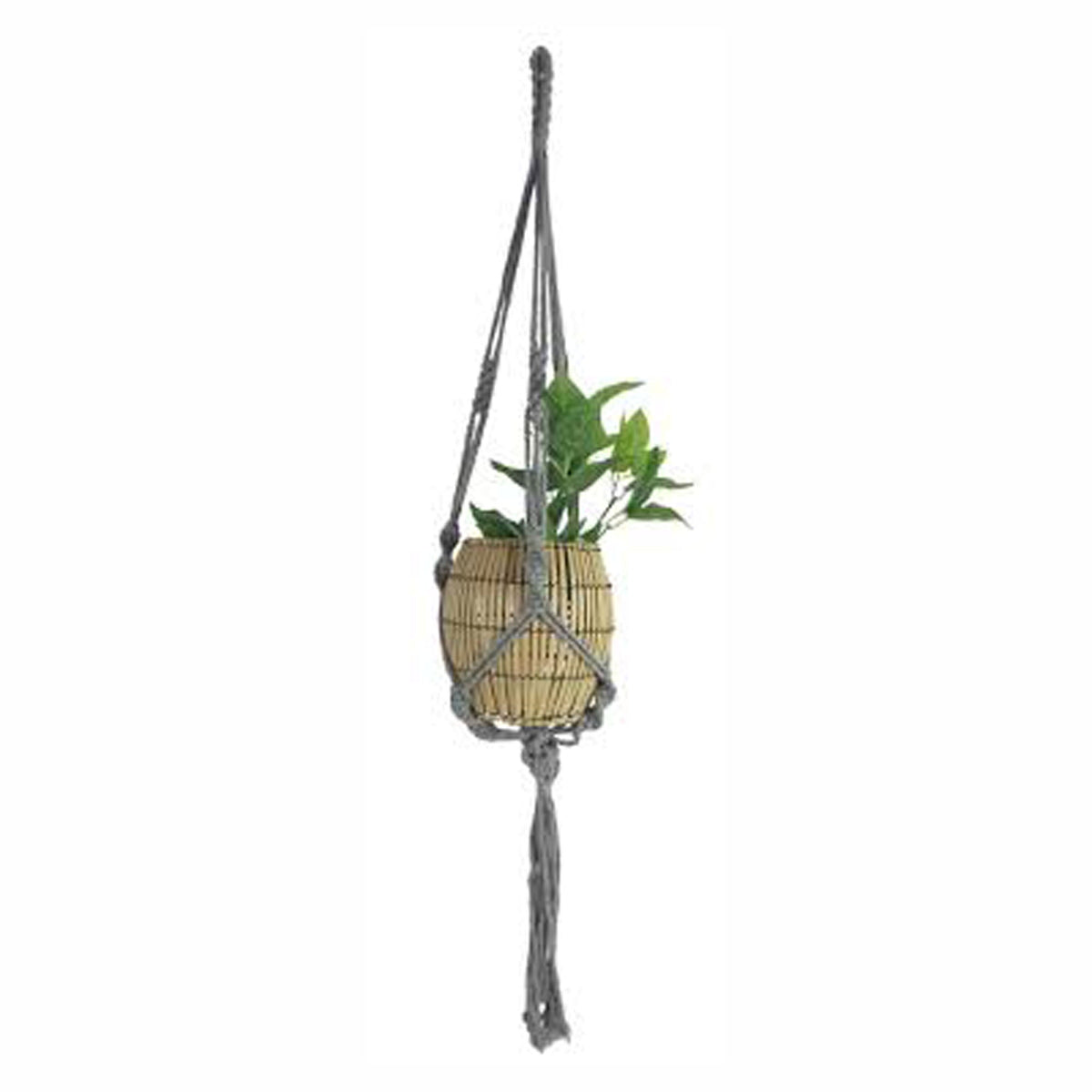 Cintre en macramé de coton, stylé 1808, gris