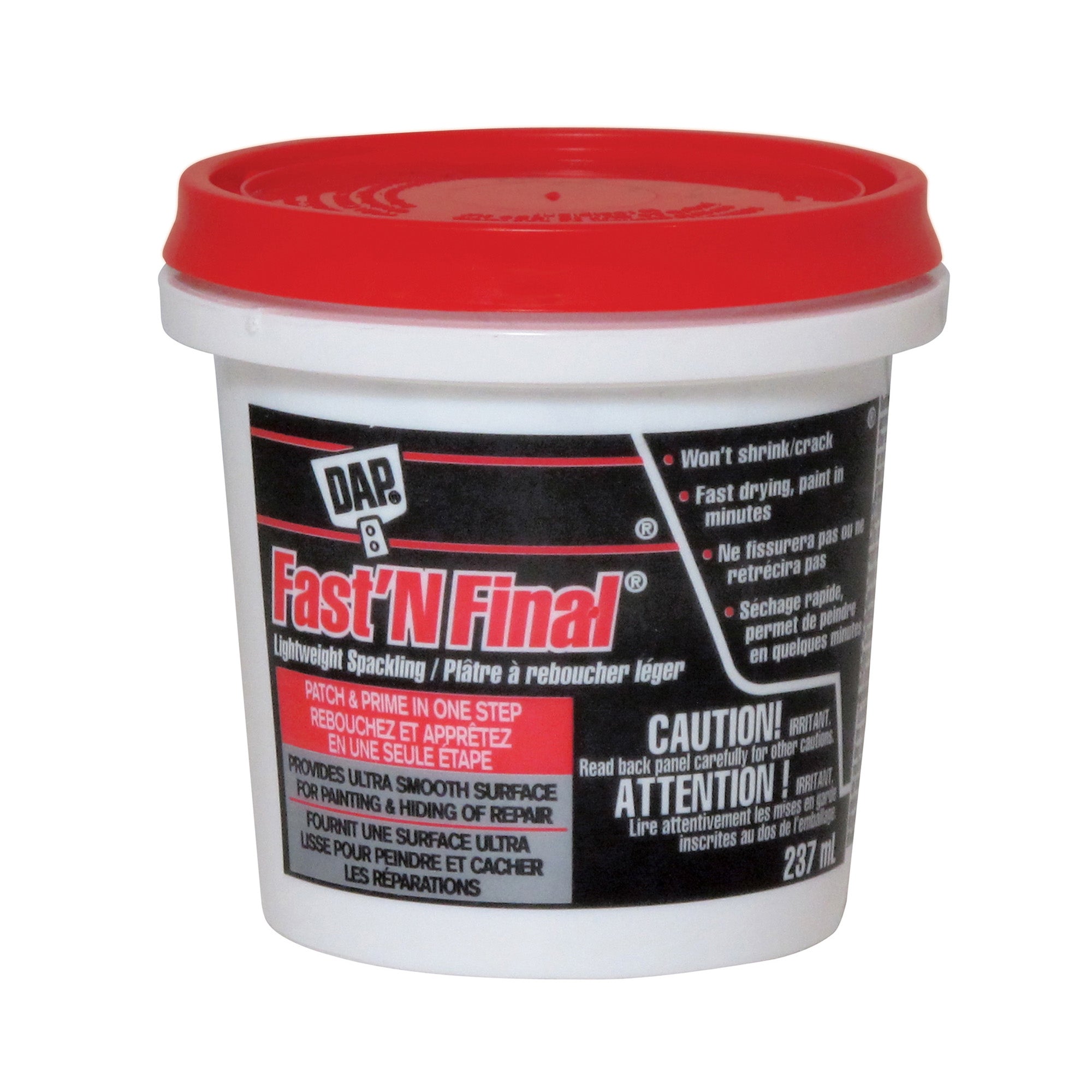Plâtre à reboucher léger Fast’N Final, 237 ml 