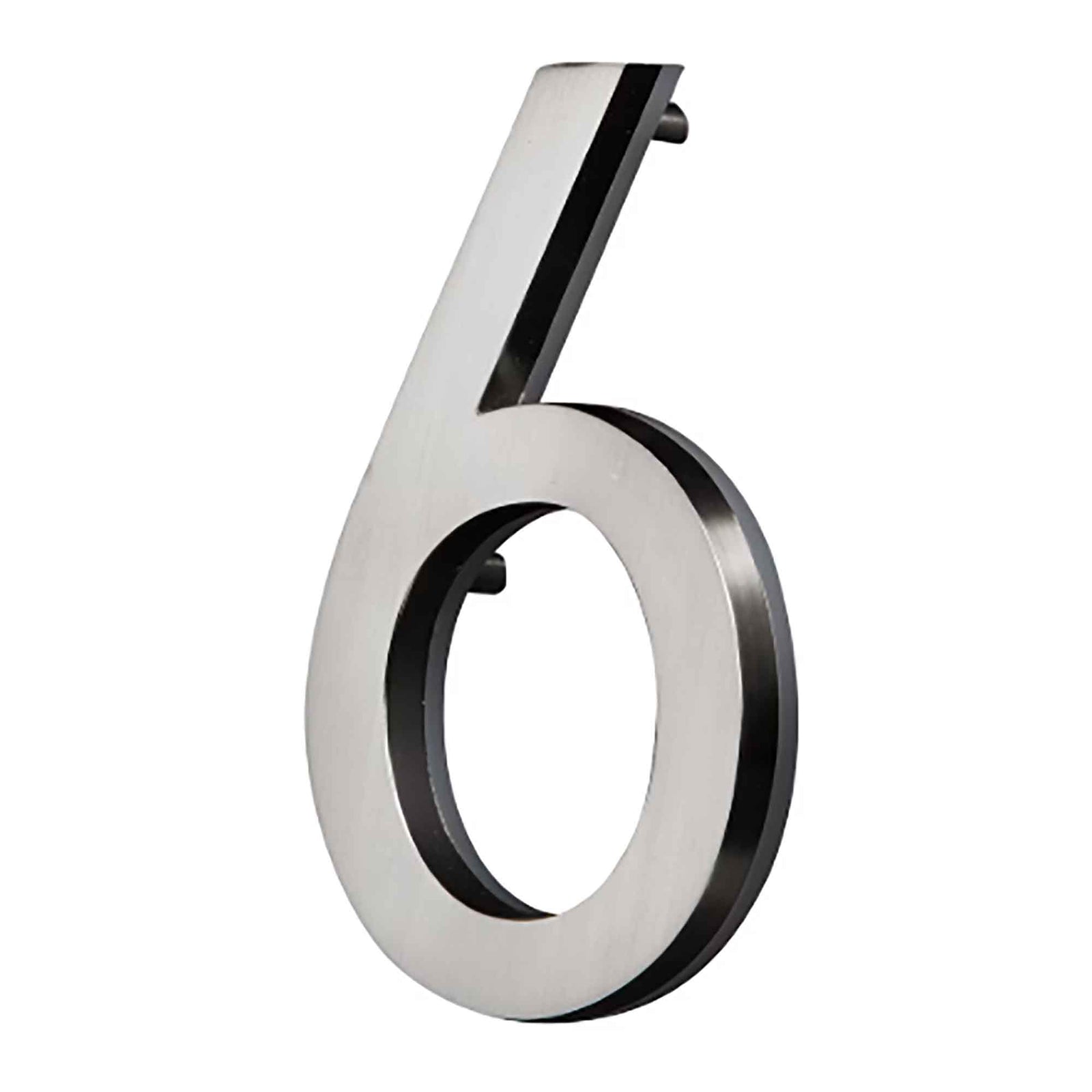 Chiffre d'adresse civique 9'', aluminium, #6