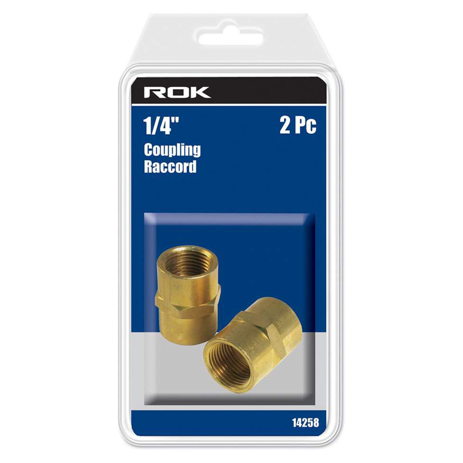 Raccord hexagonal, 1/4'' femelle NPT, laiton (emballage de 2)