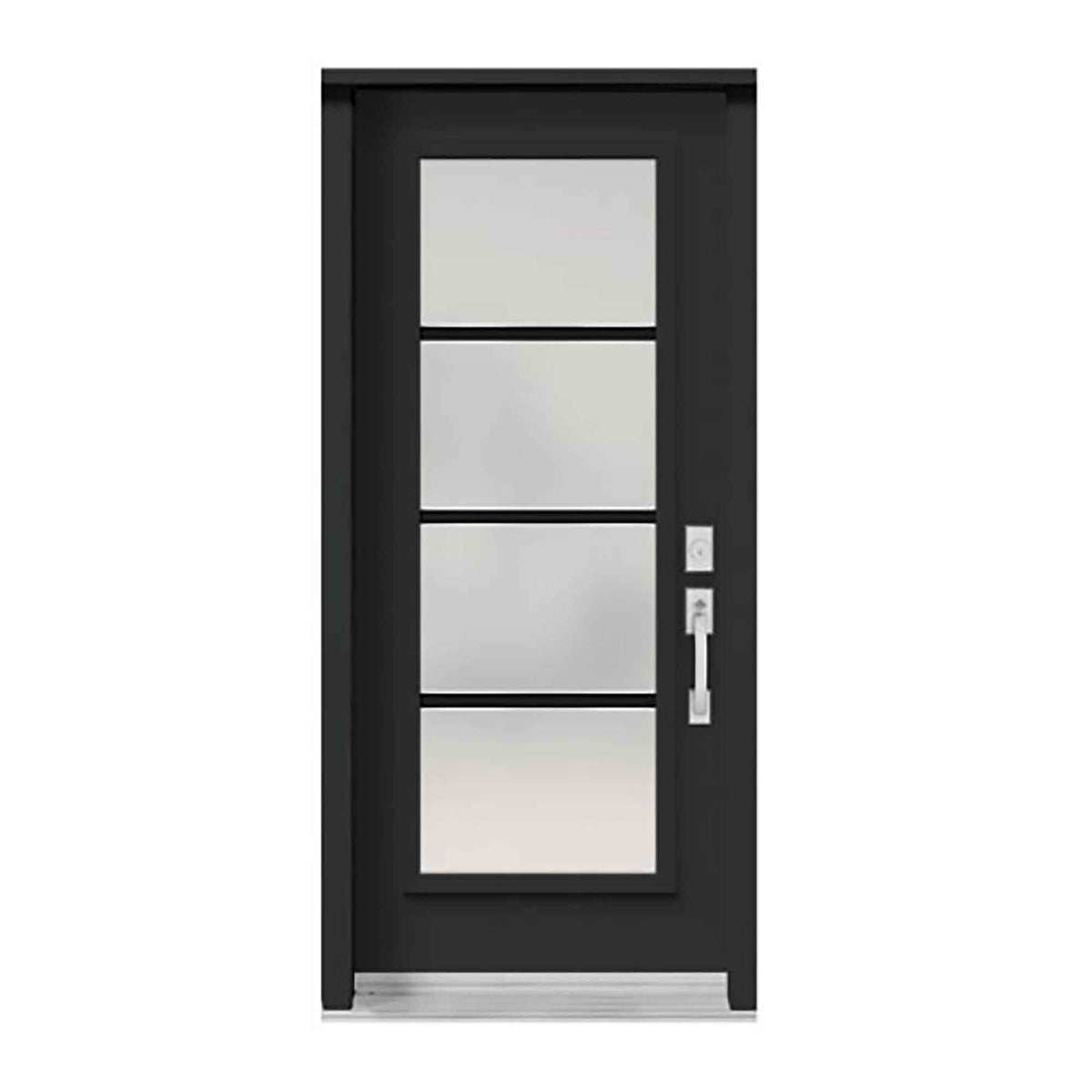Porte d&#39;acier Extérieur modèle noir Pur, gauche, 34&#39;&#39;