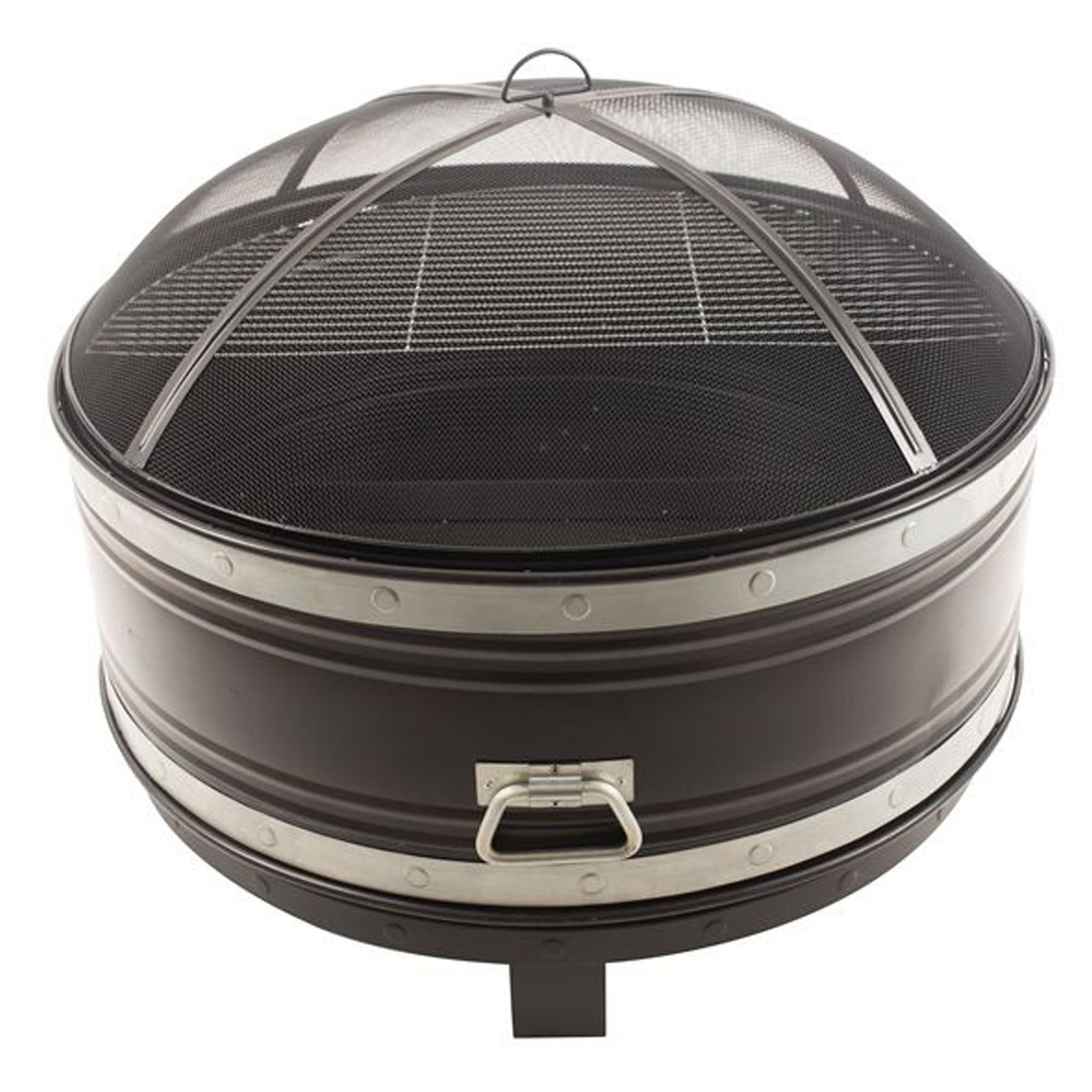 Foyer extérieur, Brasero, rond, avec grille de cuisson et couvercle, 36''