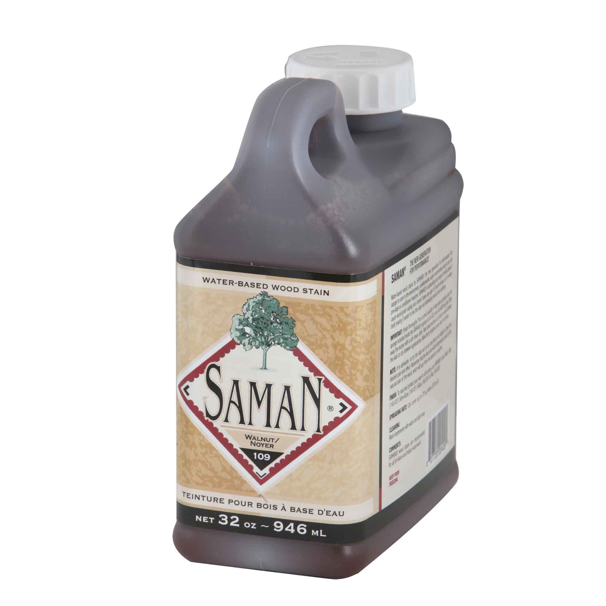 Teinture pour bois à base d'eau Noyer, 946 ml                    