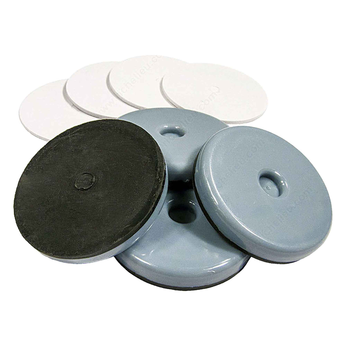 Patin rond Super Slidex, 1-7/8'', gris (emballage de 4)