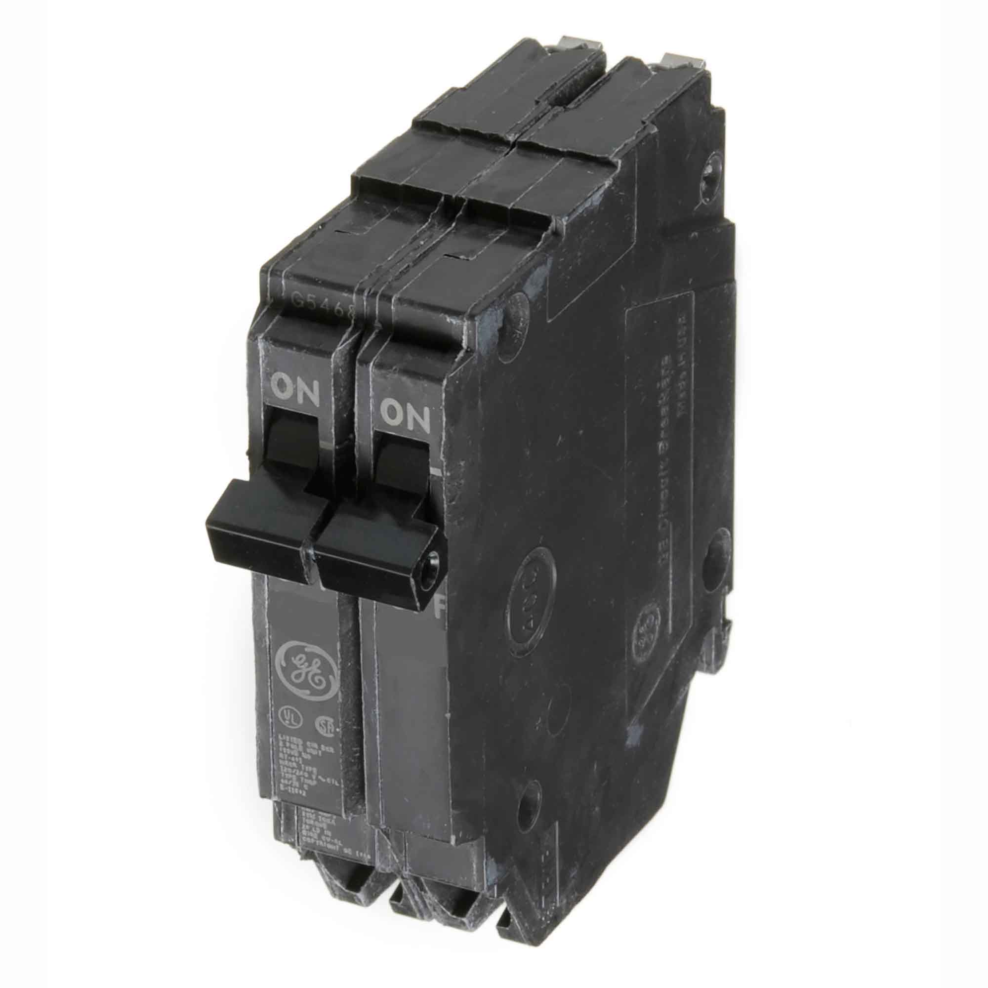 Disjoncteur bipolaire GE noir , 15 A