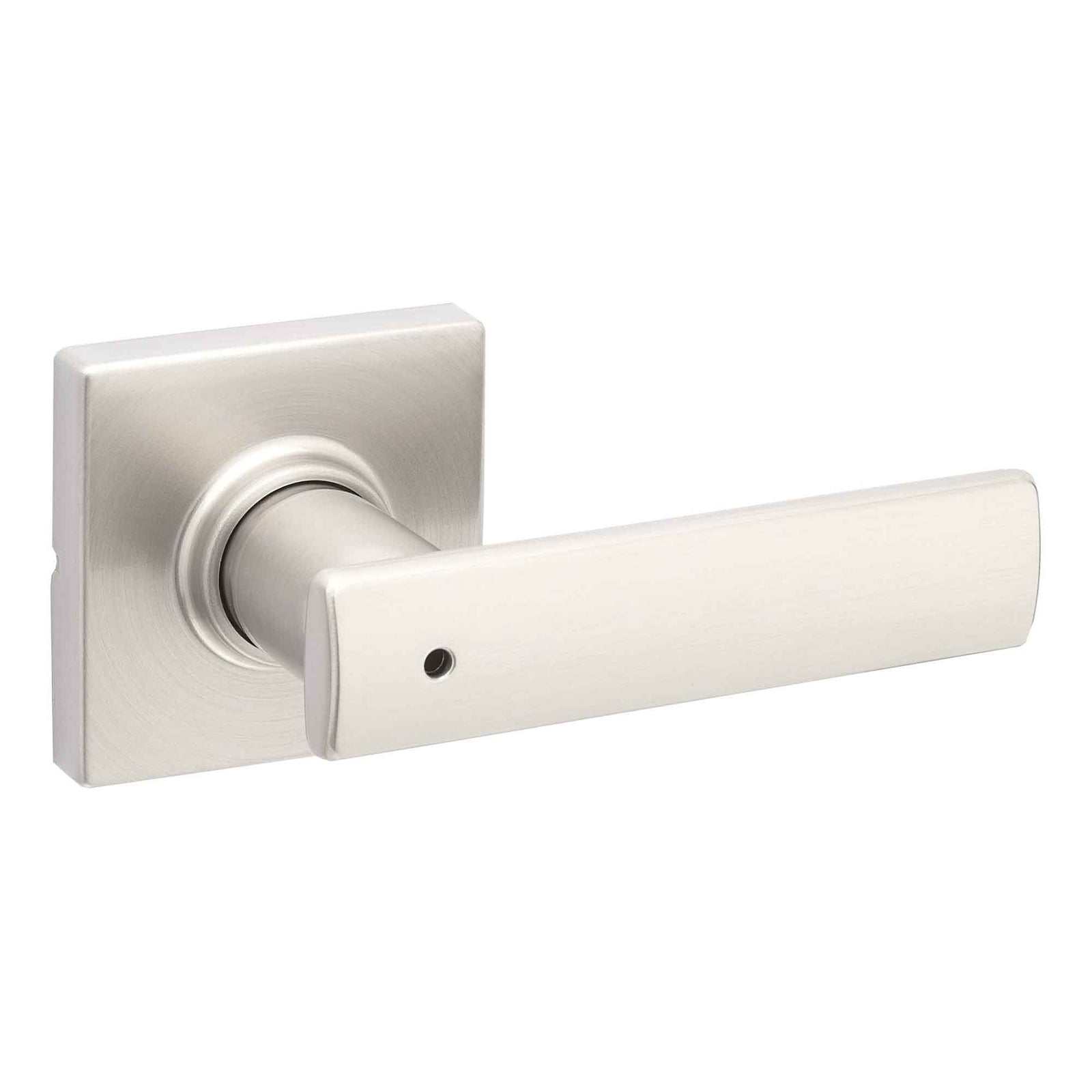 Poignée de porte d'intimité à levier Breton, nickel satiné