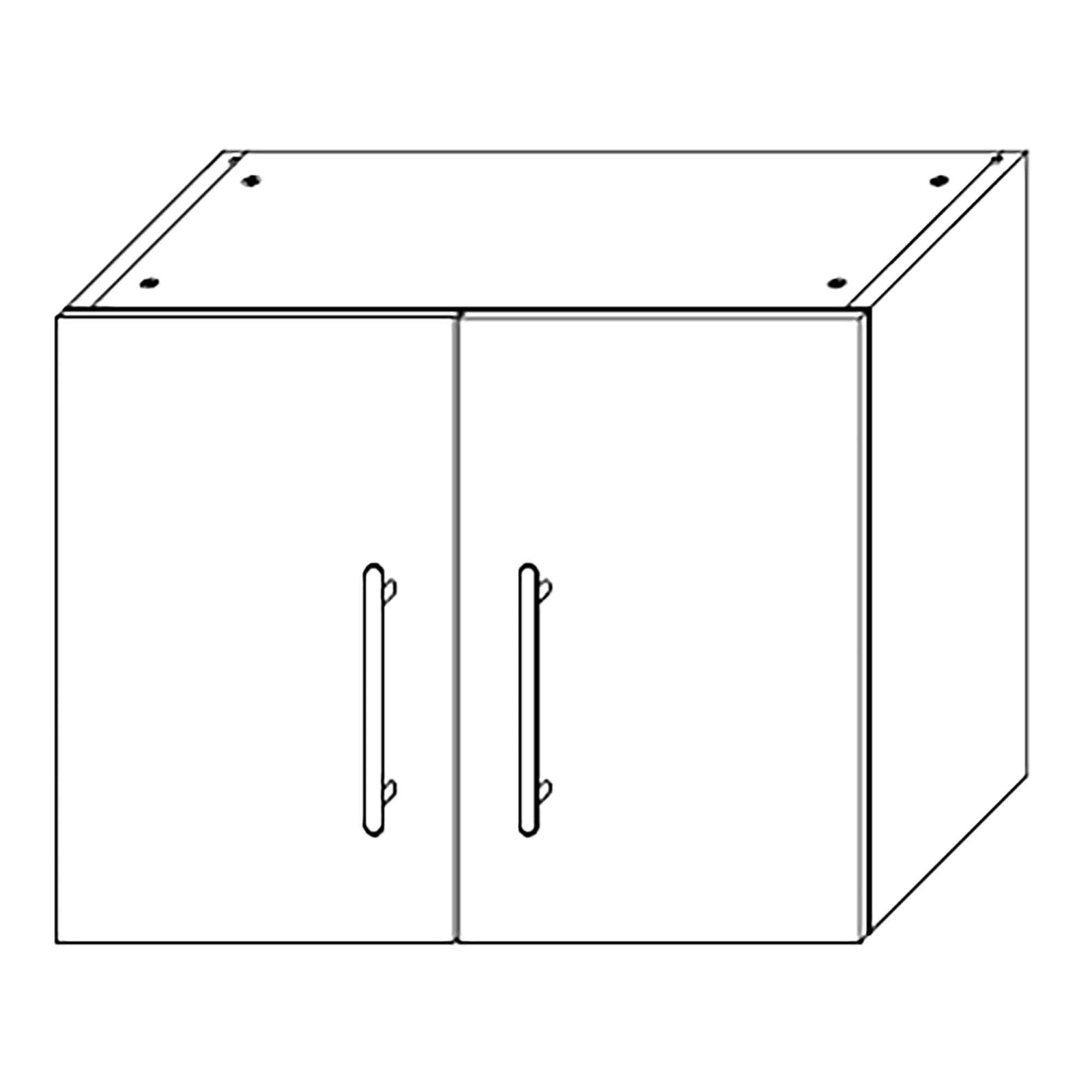 Caisson d'armoire haut cuisinière 2 portes, 1 tablette, 30'', gris lustré