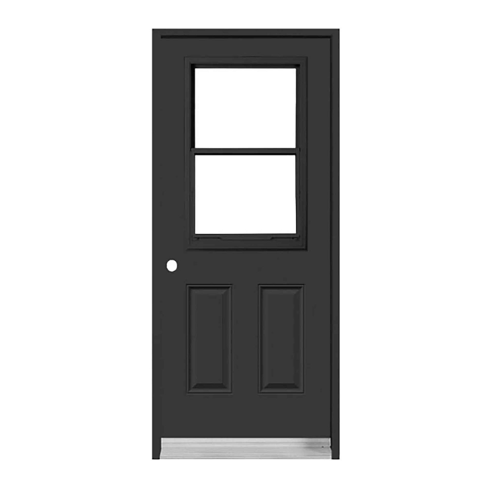 Porte d'acier extérieur modèle B03 droite 34'' , noir