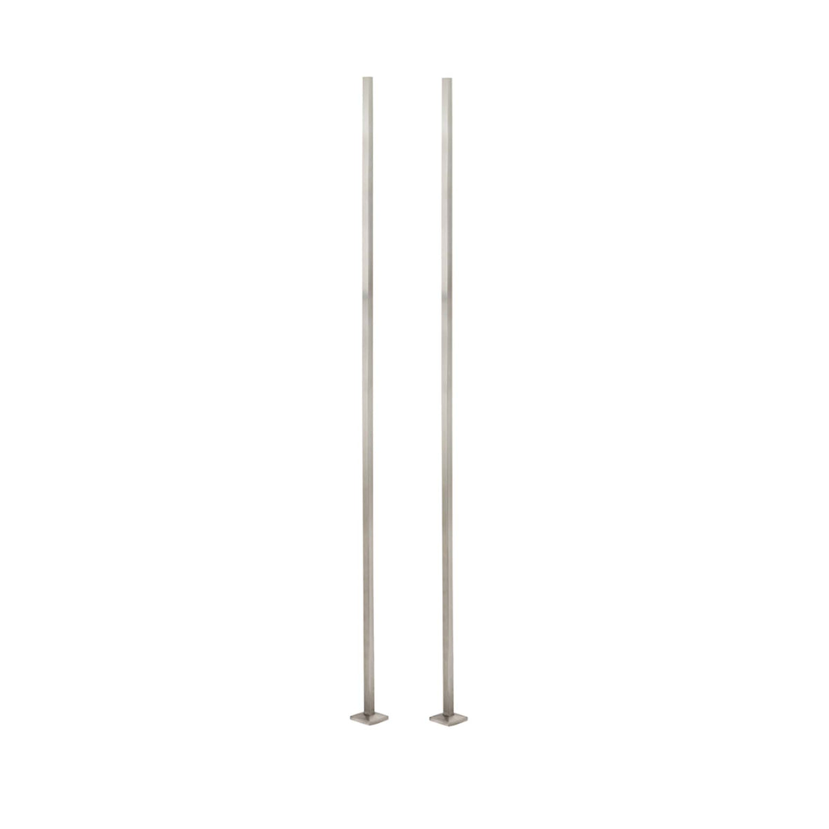 Ensemble de 2 barreaux carrés de 40-1/2'', acier inoxydable