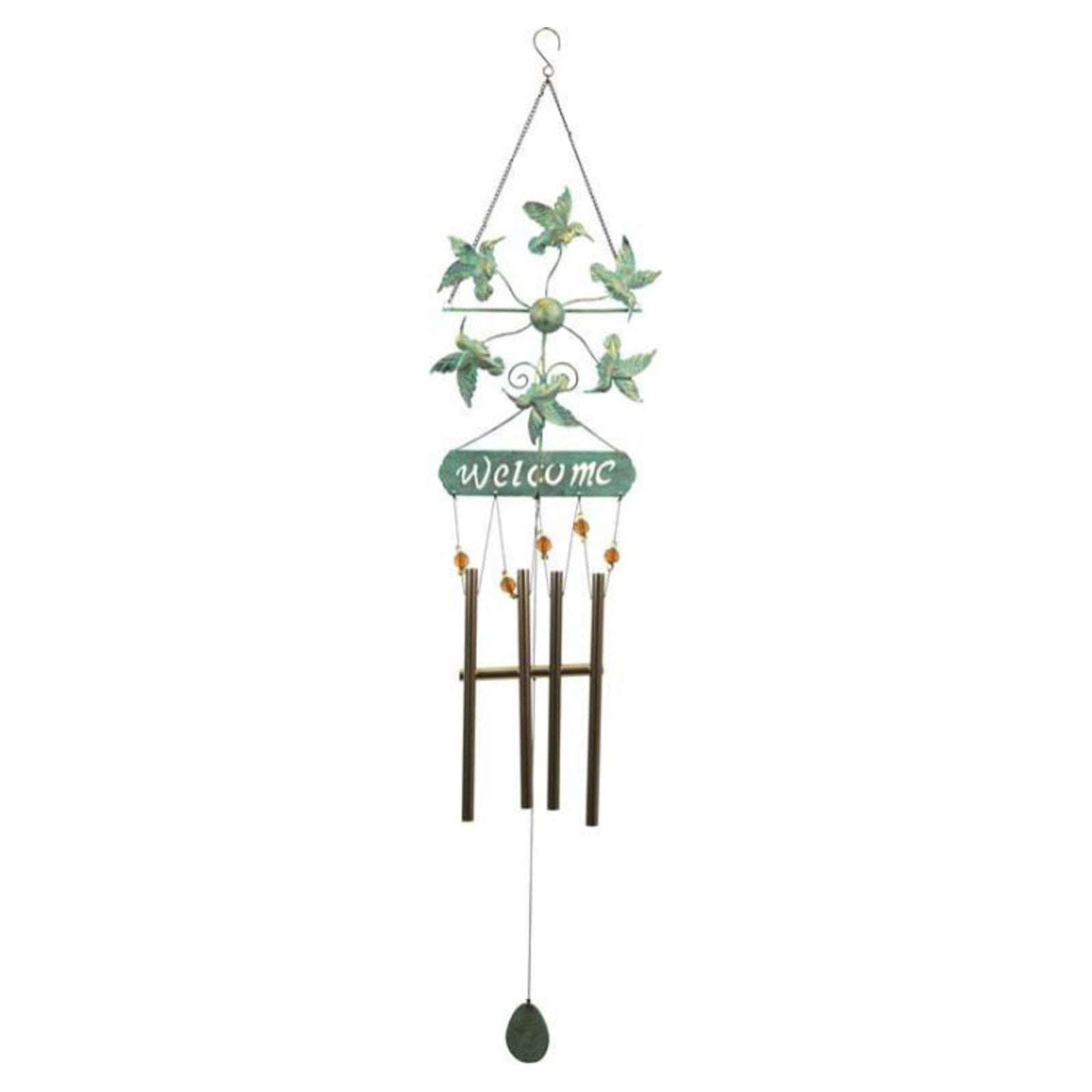 Carillon à vent en métal, Colibris, 39''