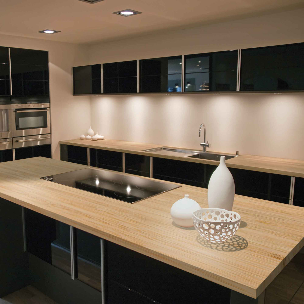 Comptoir en bambou, 96&quot; x 25-1/2&quot; x 1-1/2&quot;