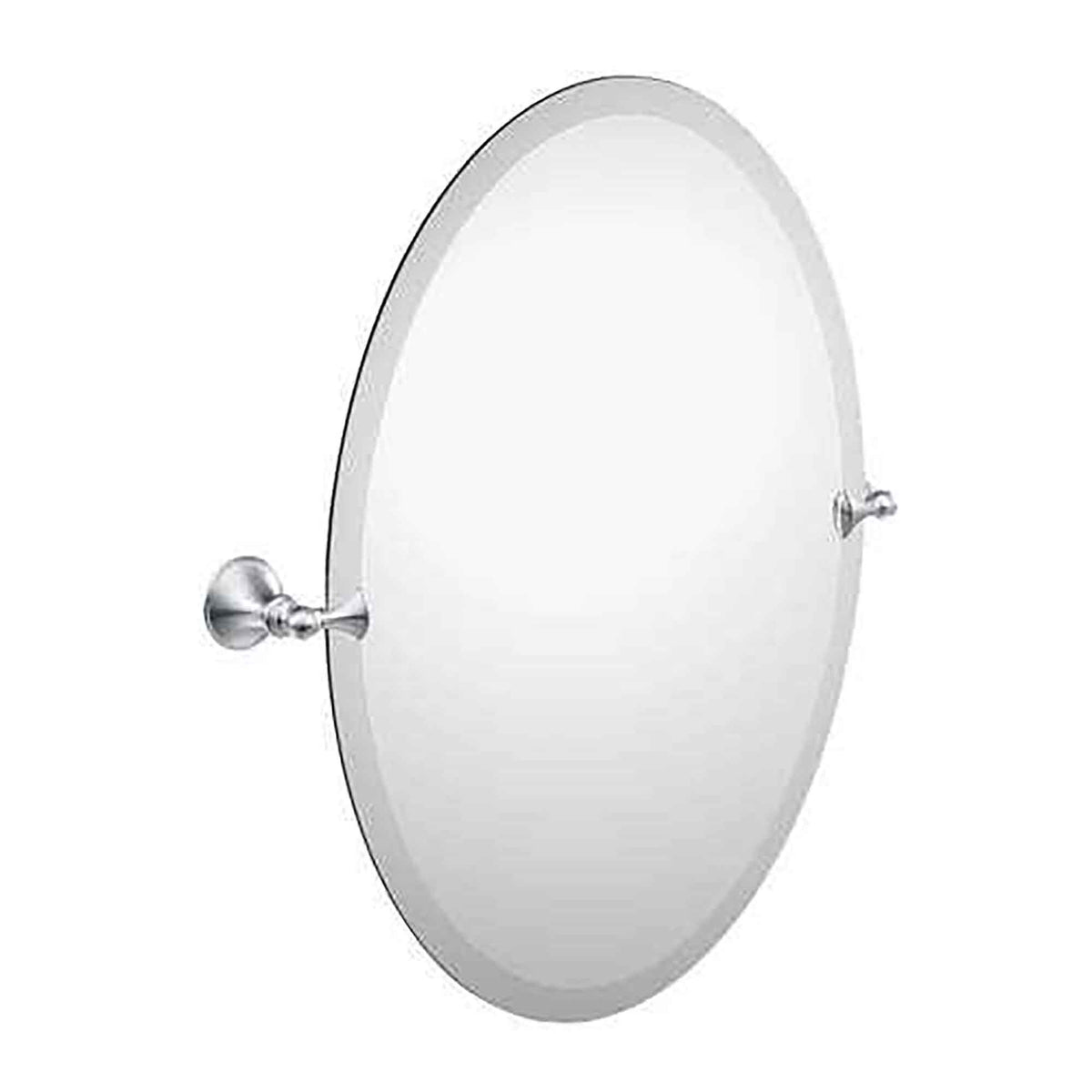 Miroir ovale pivotant, chrome