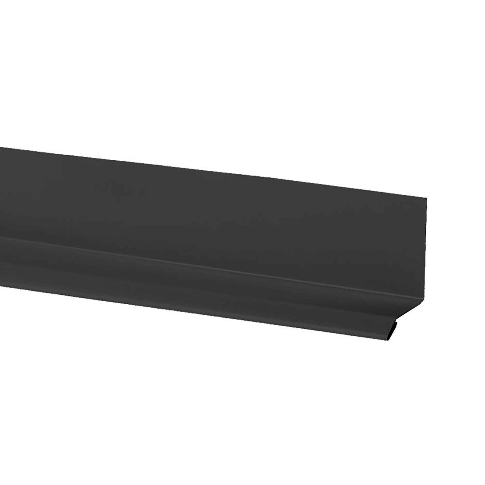 Larmier en aluminium 12', noir