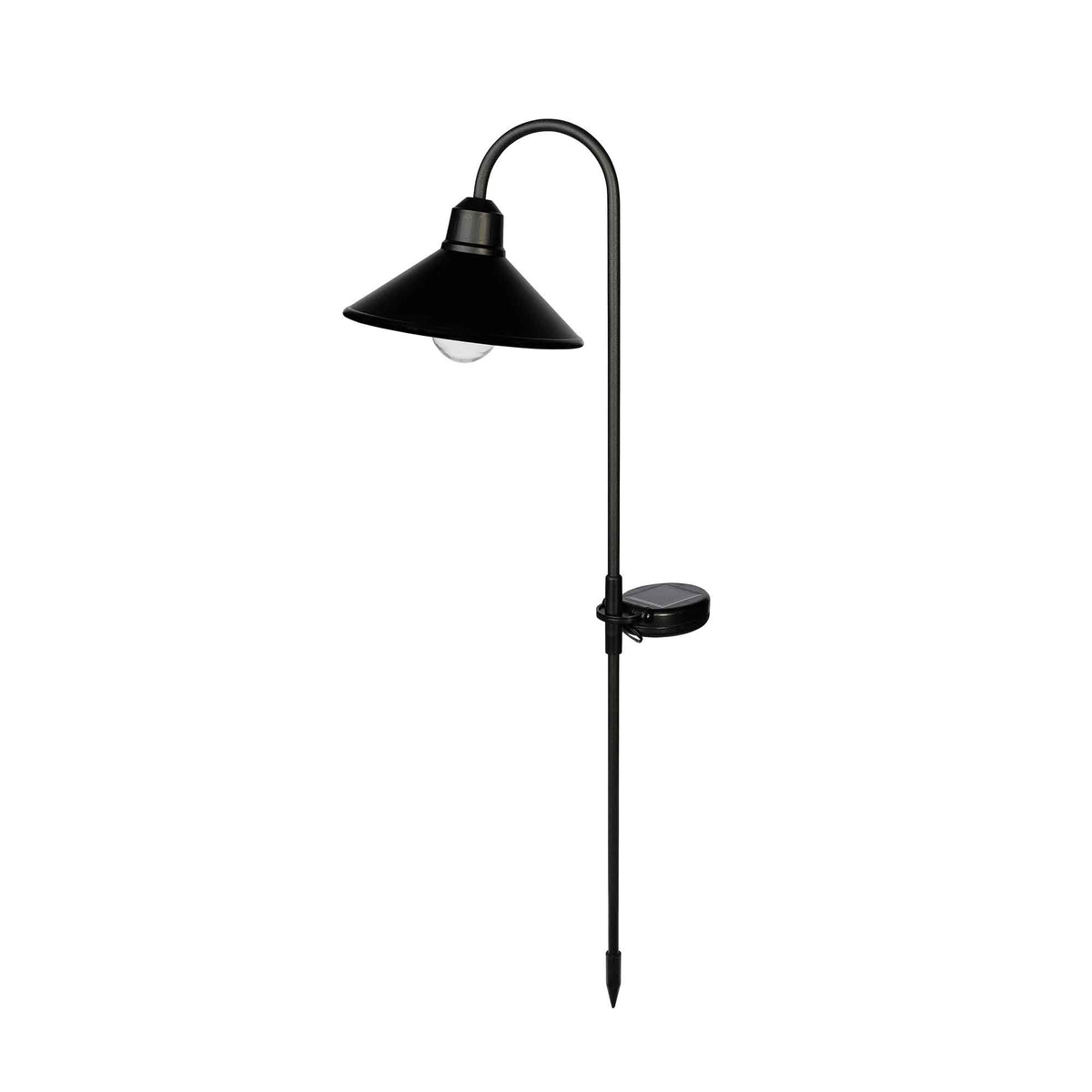 Lampe solaire avec abat-jour sur piquet, 10,43" x 6,30" x 25,98"