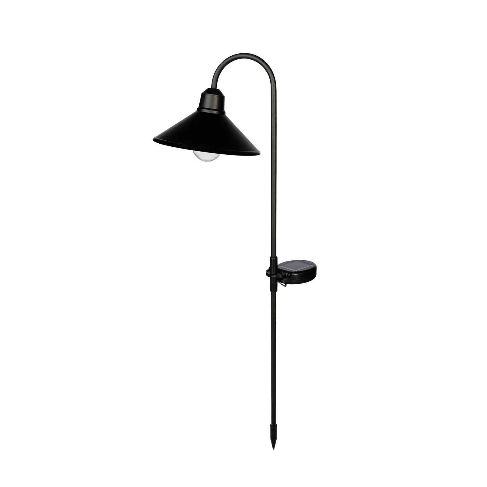 Lampe solaire avec abat-jour sur piquet, 10,43" x 6,30" x 25,98"
