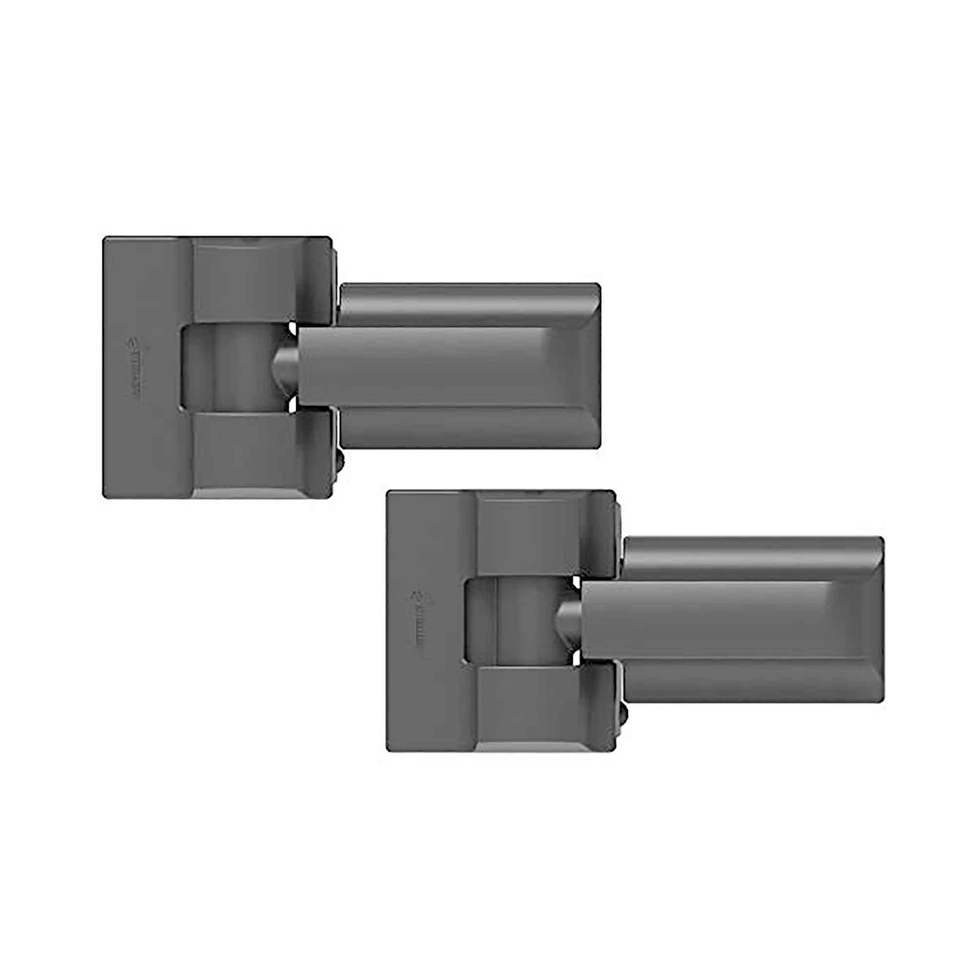 Charnière enveloppante moderne et robuste en noir pour barrière, 2 unités