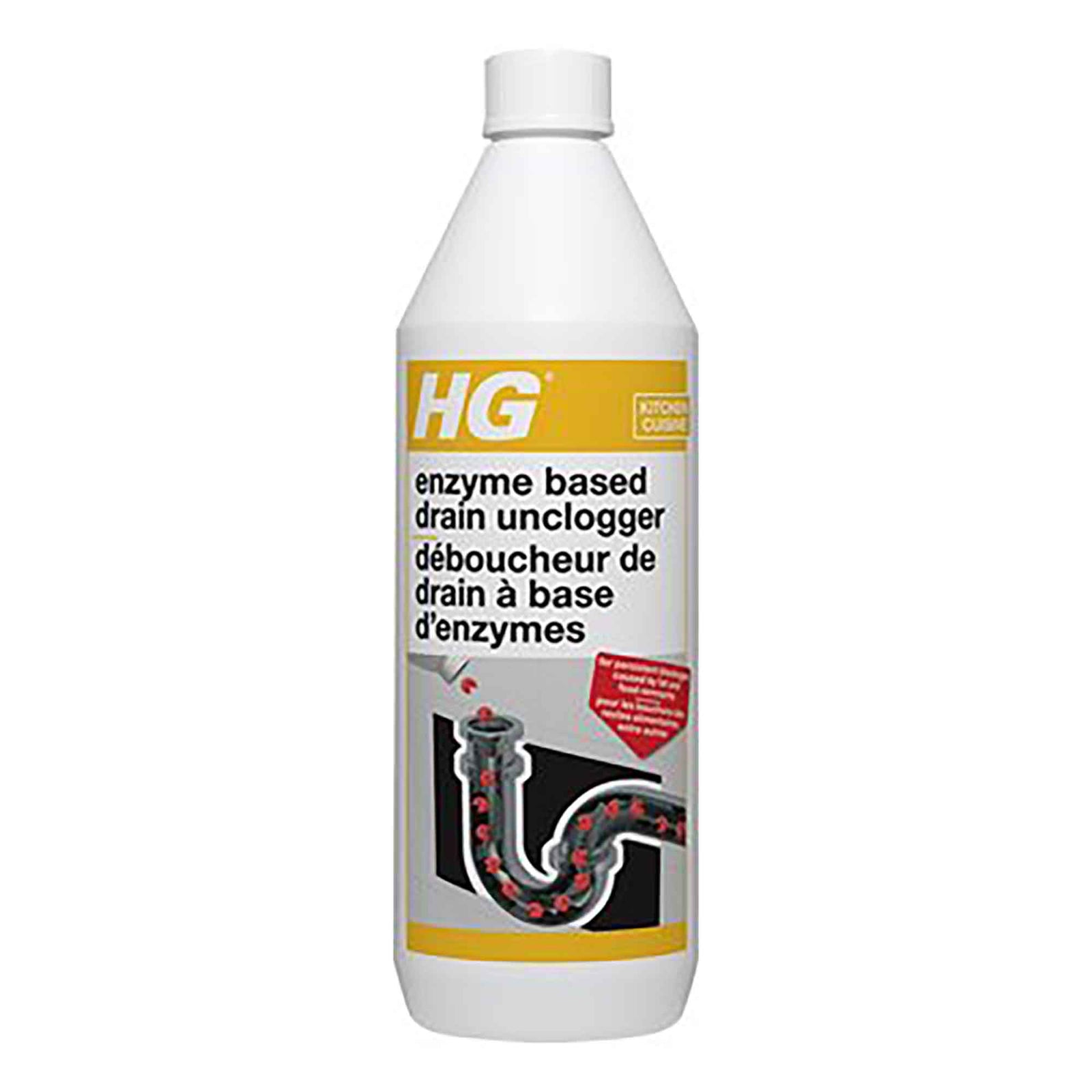 Déboucheur à base d'enzymes liquide, 1 litre