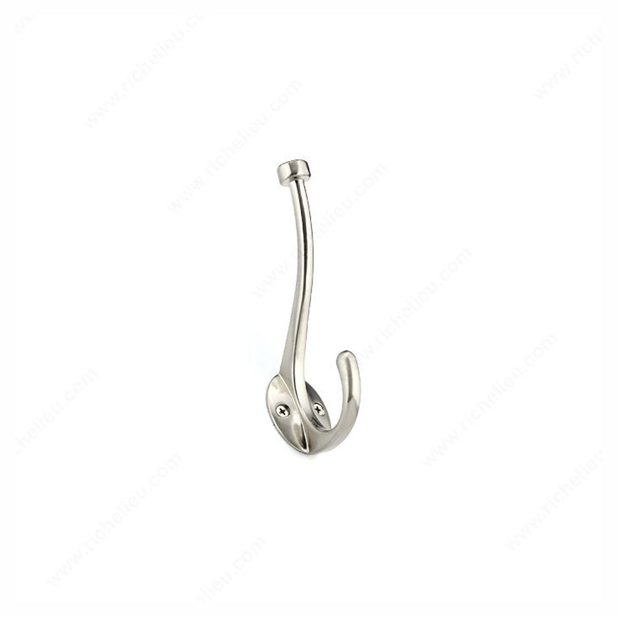 Crochet double transitionnel, nickel brossé