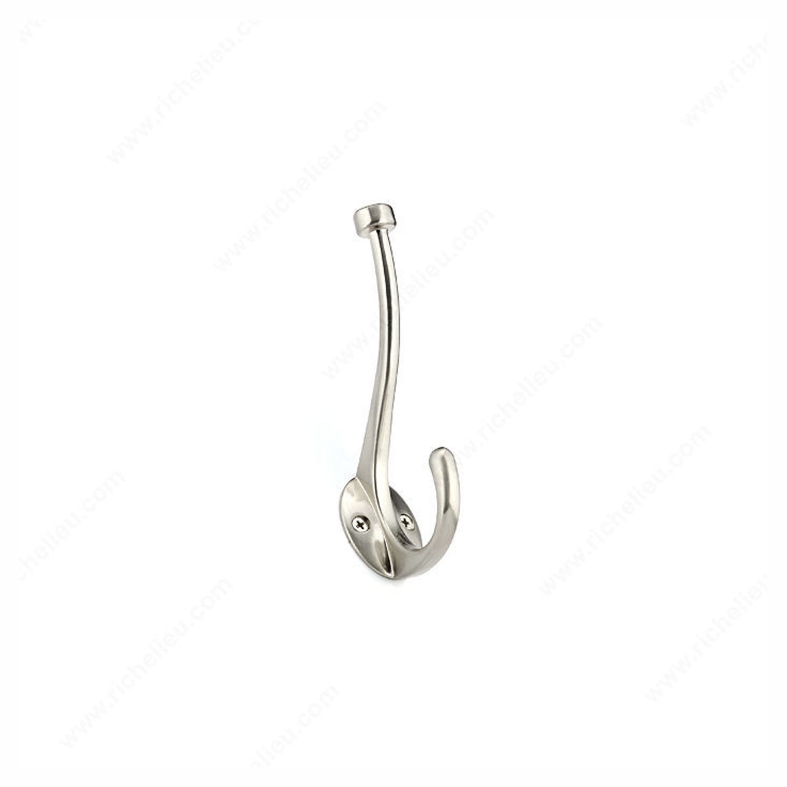 Crochet double transitionnel, nickel brossé
