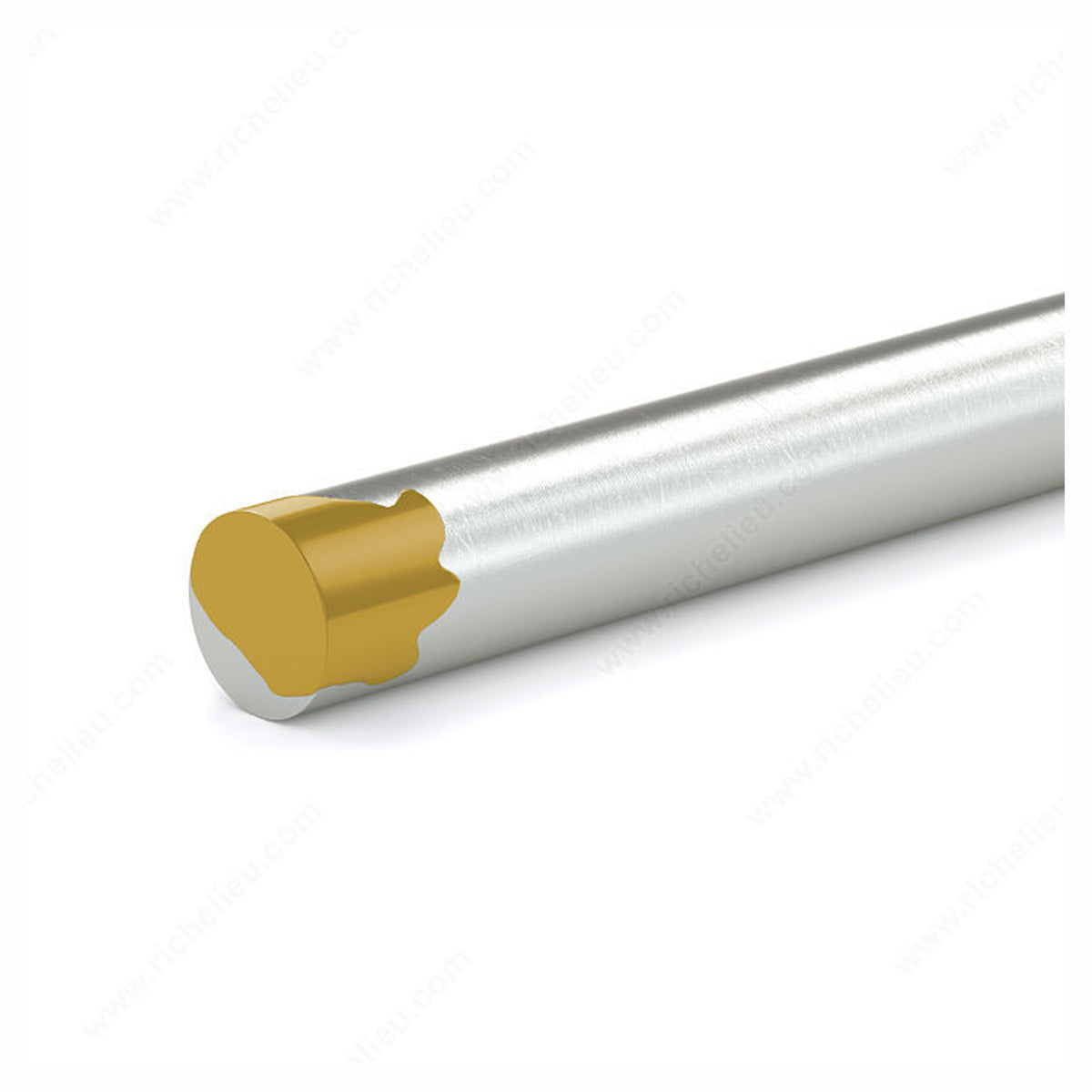 Tige non filetée, acier, jaune, 3/8'' x 36''