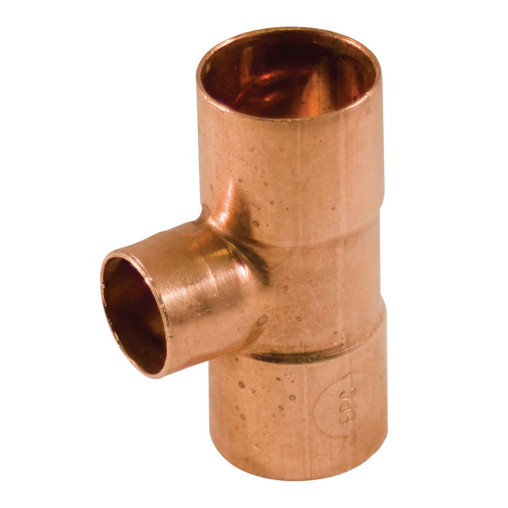 Raccord en ''T'' en cuivre, 3/4" x 1/2" x 1/2"