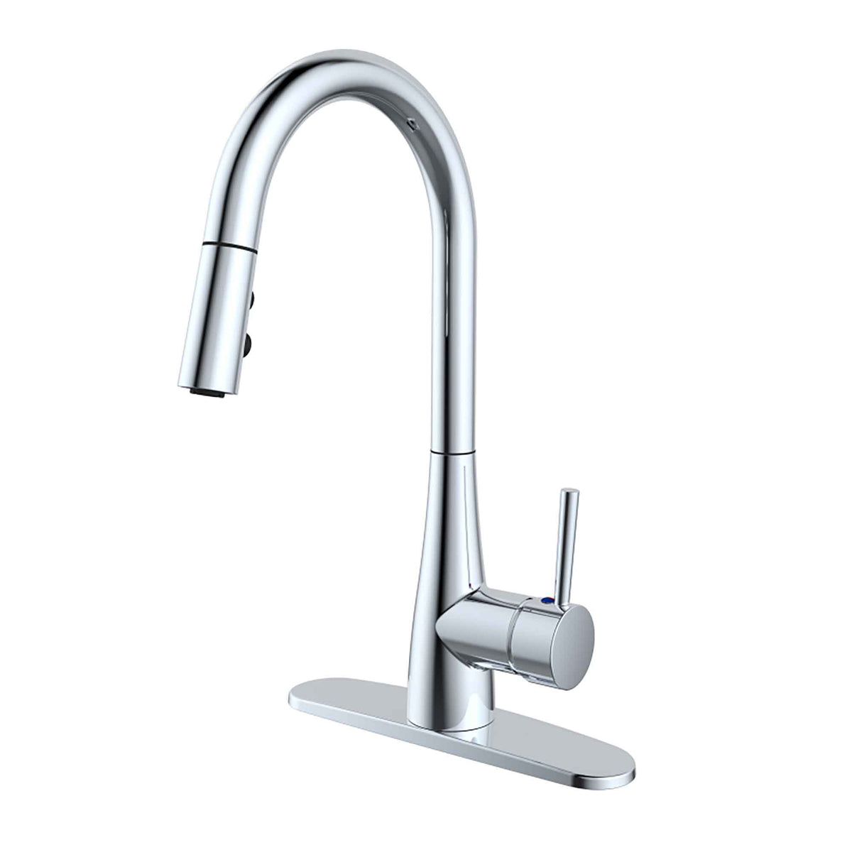 Robinet de cuisine rétractable, Las Végas, 2 fonctions, chrome