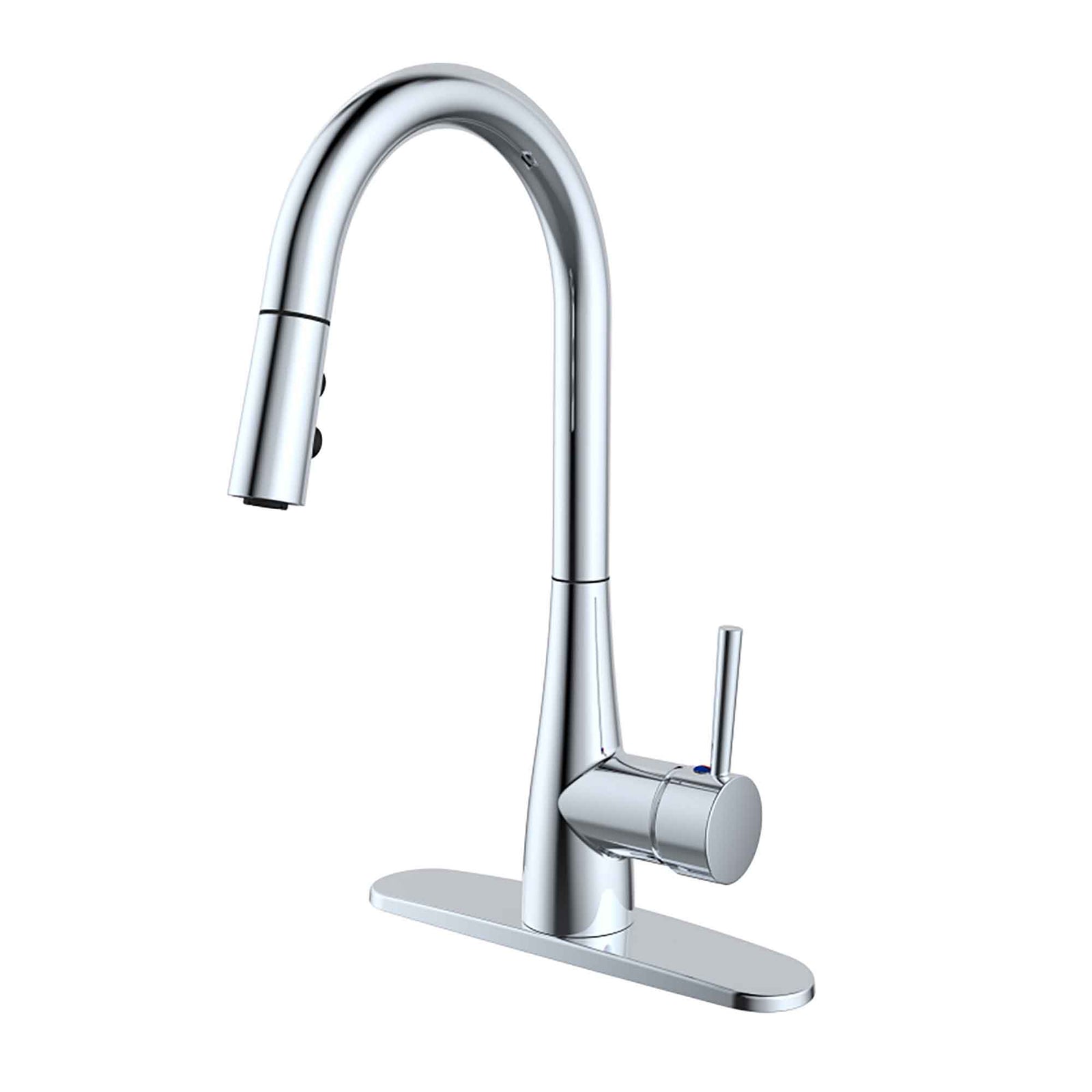Robinet de cuisine rétractable, Las Végas, 2 fonctions, chrome