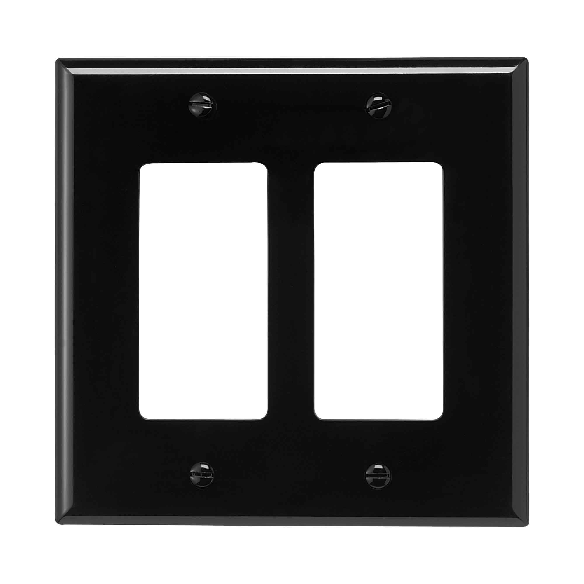 Plaque murale Decora pour 2 dispositifs, noir