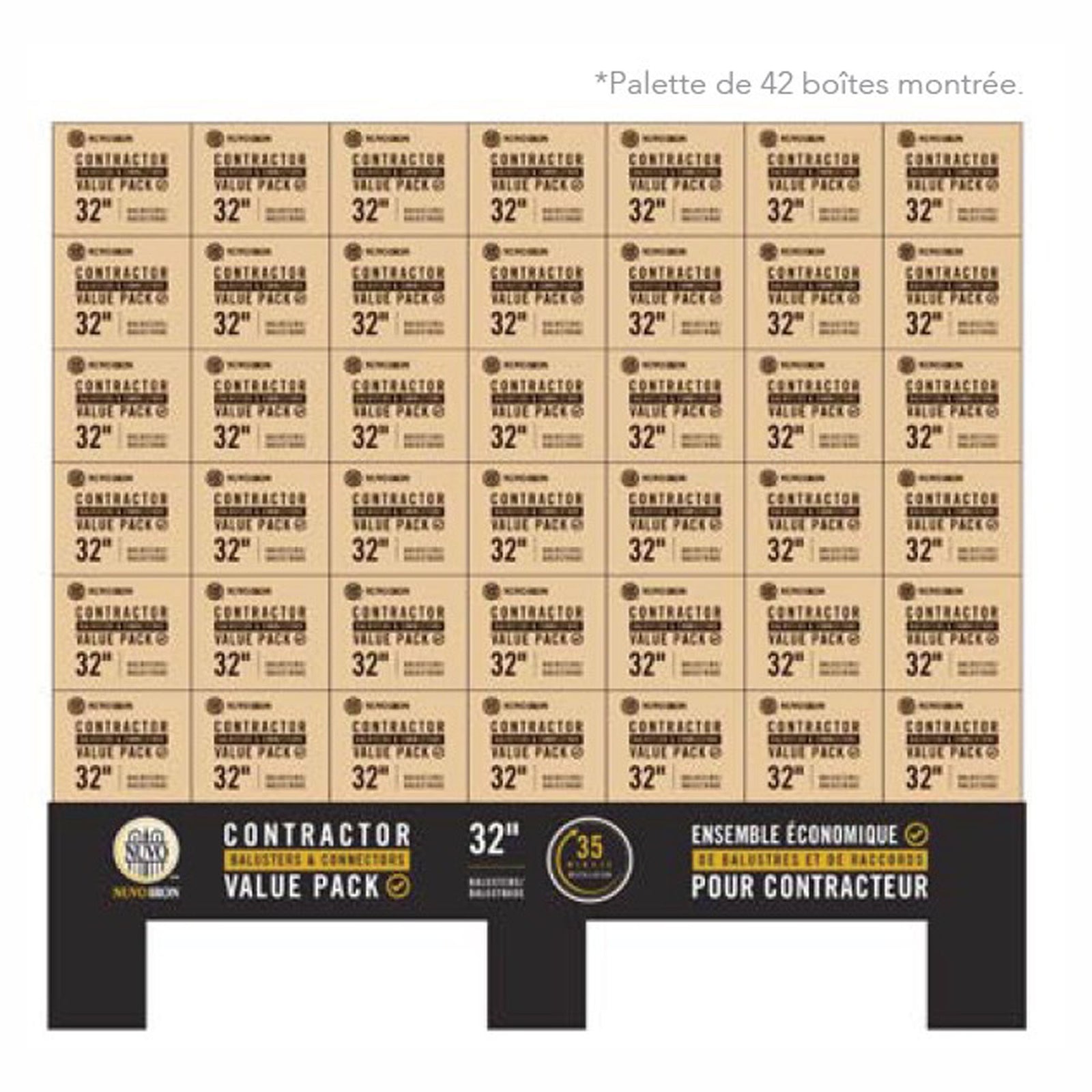 Ensemble de balustre rond, format entrepreneur, 32''