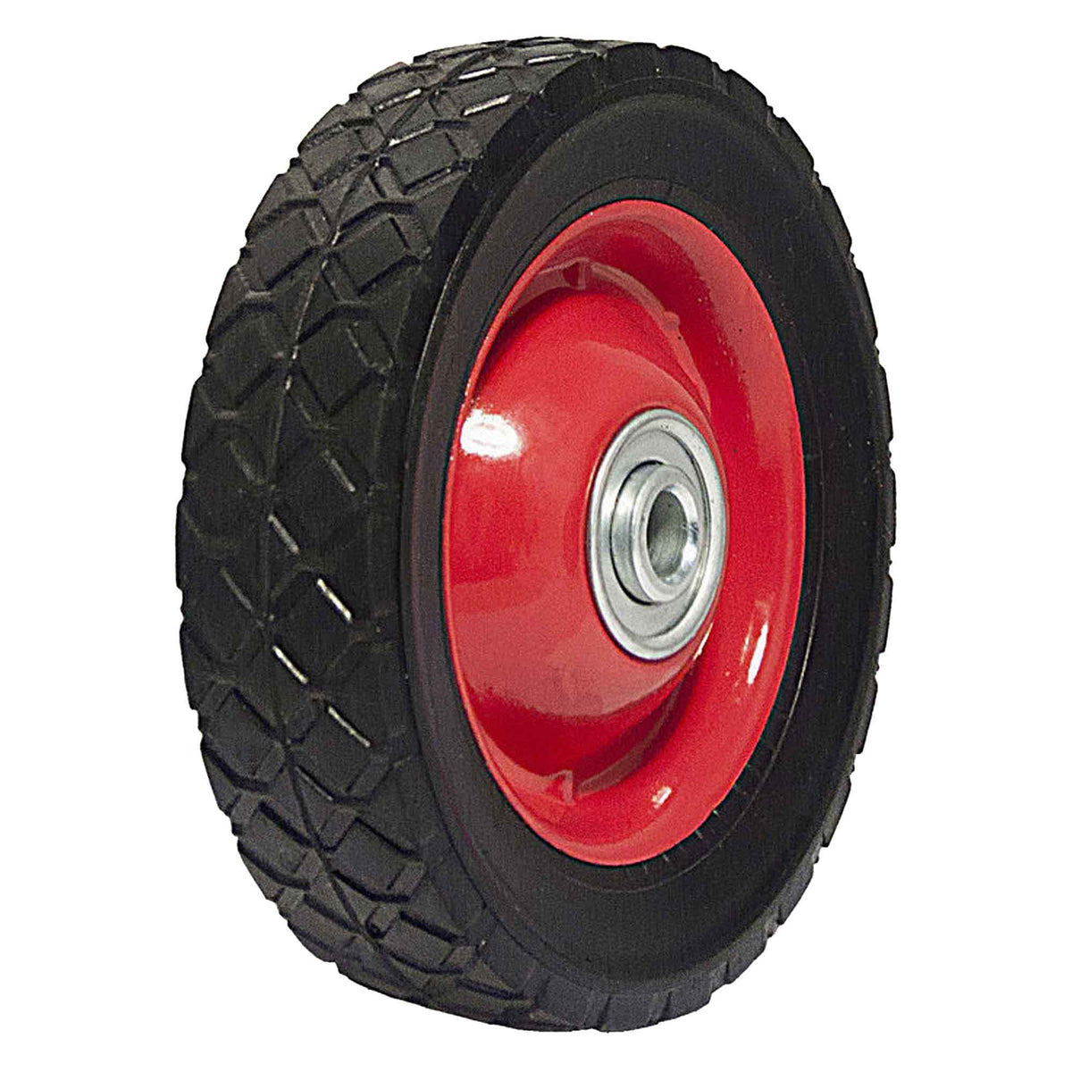 Roue en acier pour brouette de jardin rouge, 1-1/2&#39;&#39; x 6&#39;&#39;