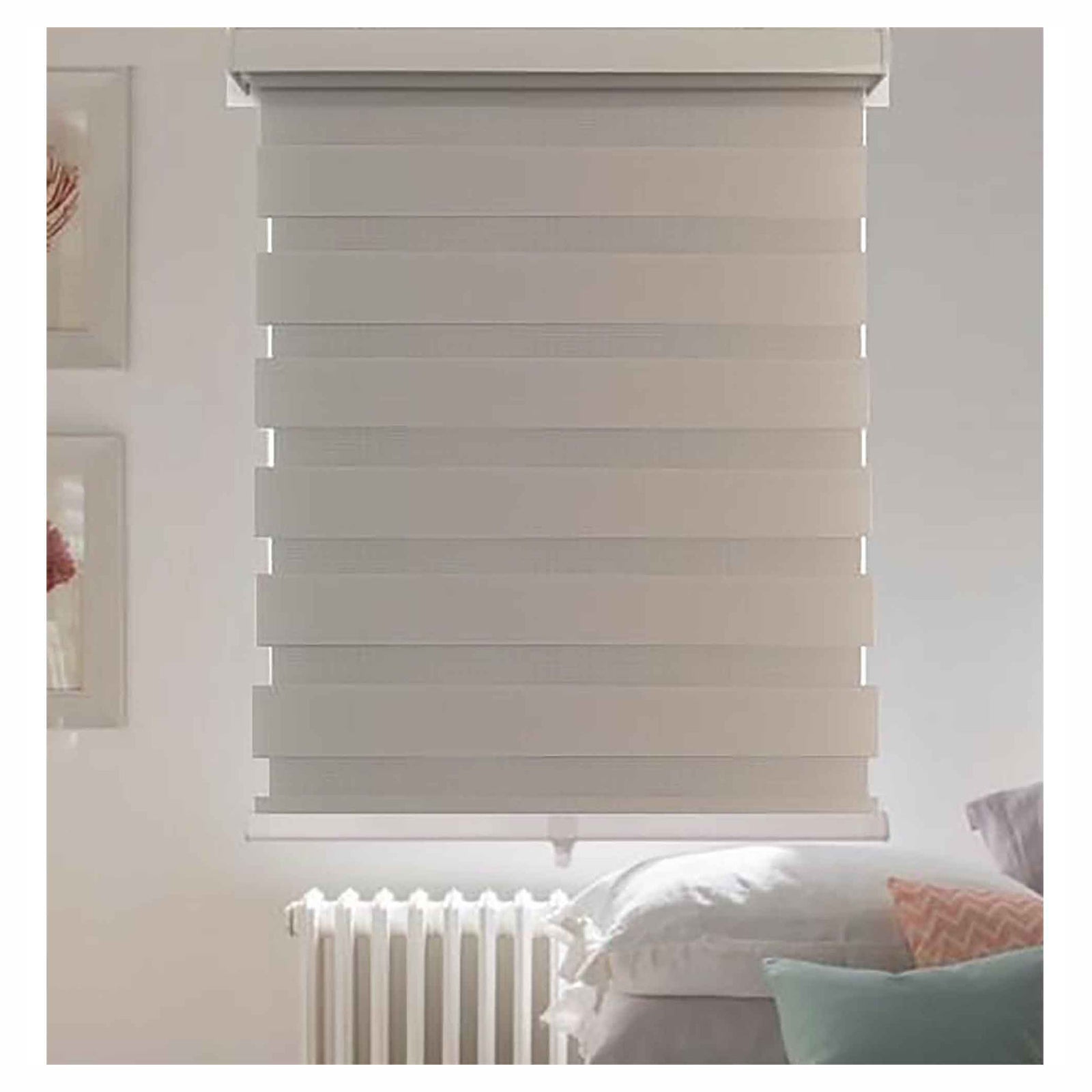 Store alternée, sans cordon, gris, 30'' x 84''