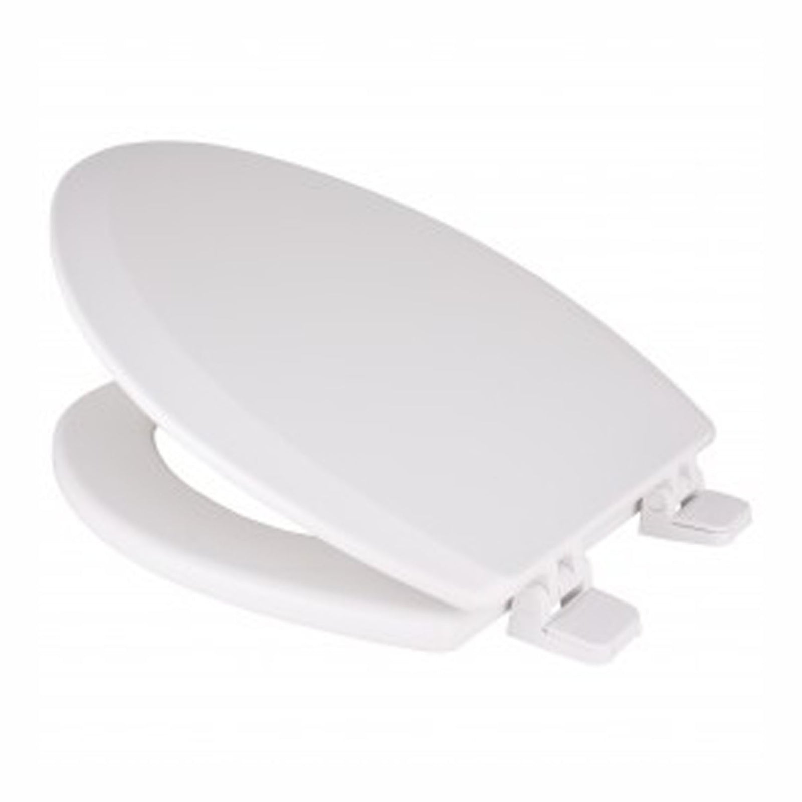 Siège de toilette, résidentiel, allongé, blanc