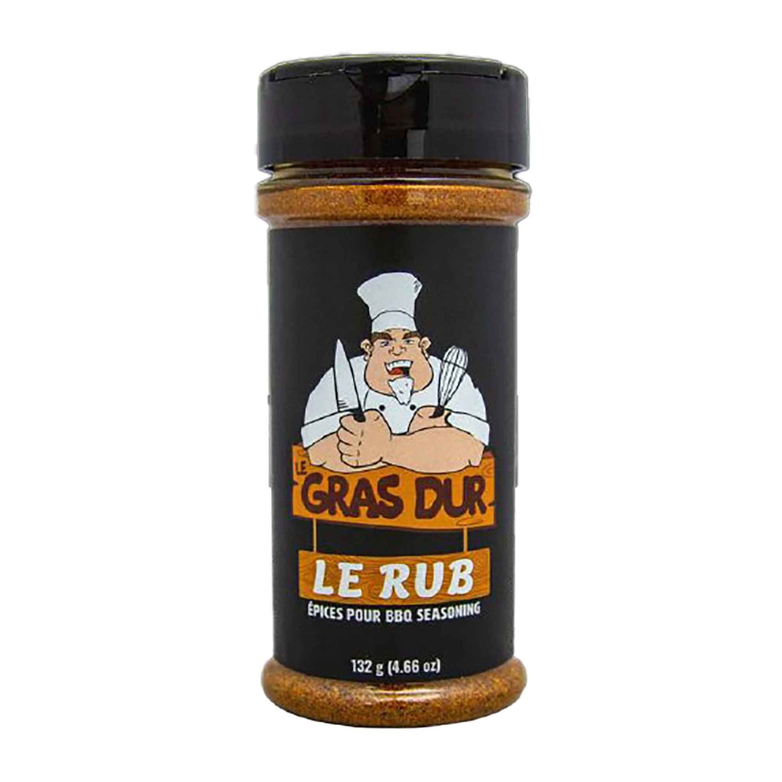 Le gras de RUB épicé BBQ Québec, 4,66 oz