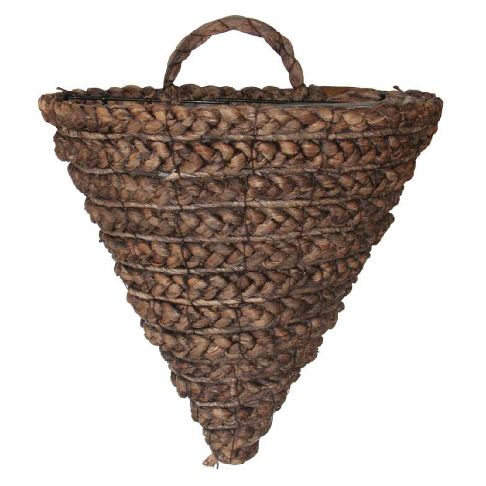Pot mural en rotin tressé, 38 cm
