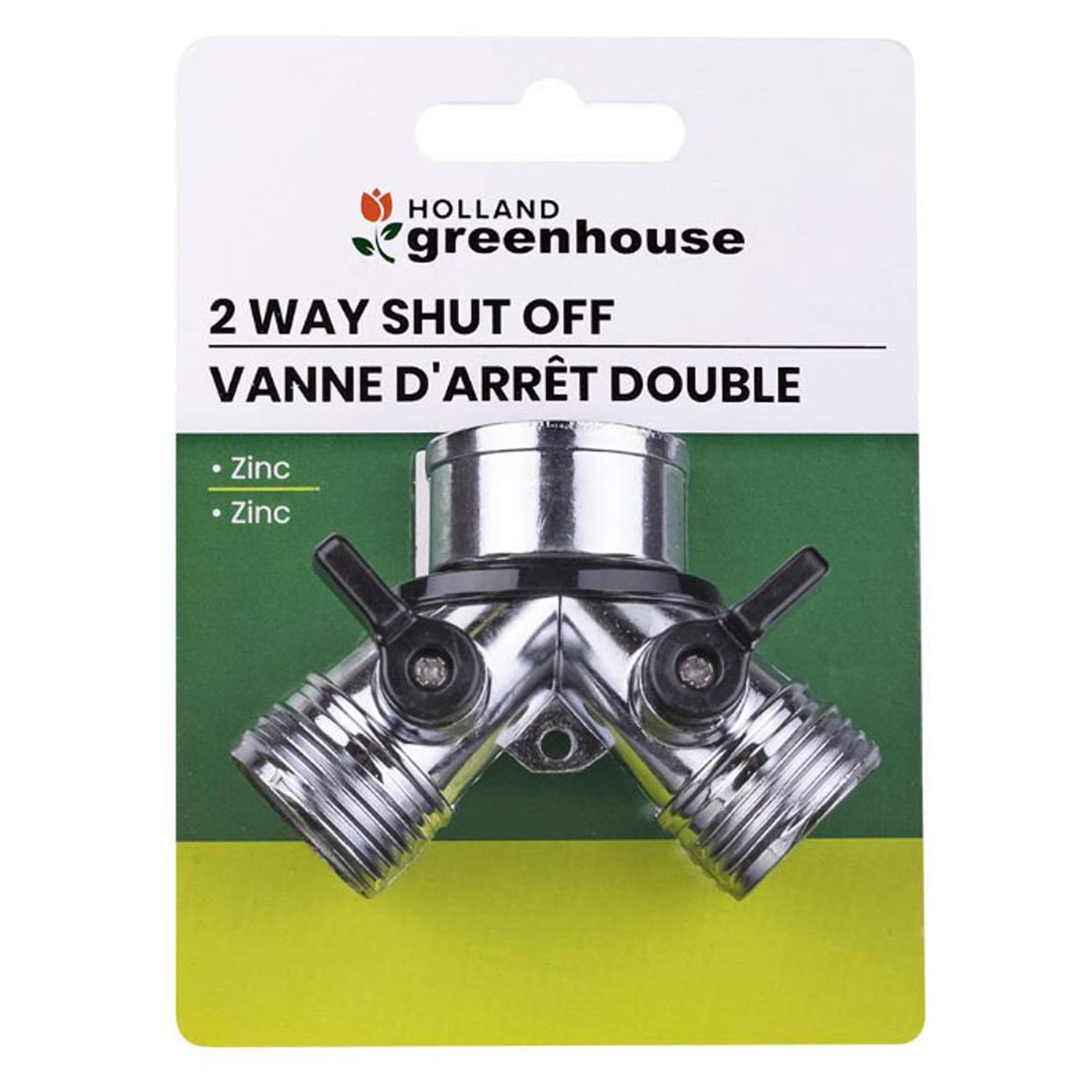 Raccord en Y avec valve, pour tuyau d'arrosage