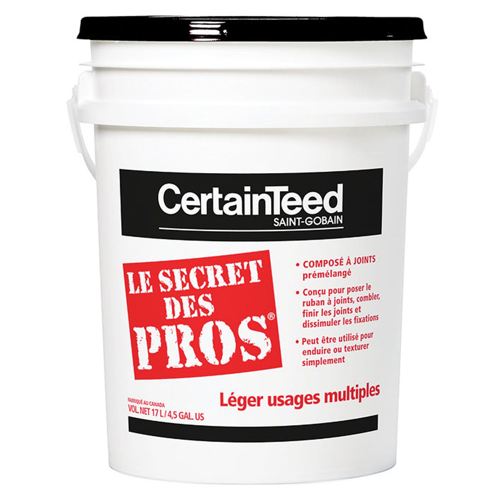 Composé à joints, Secret des pros, blanc, 17 litres