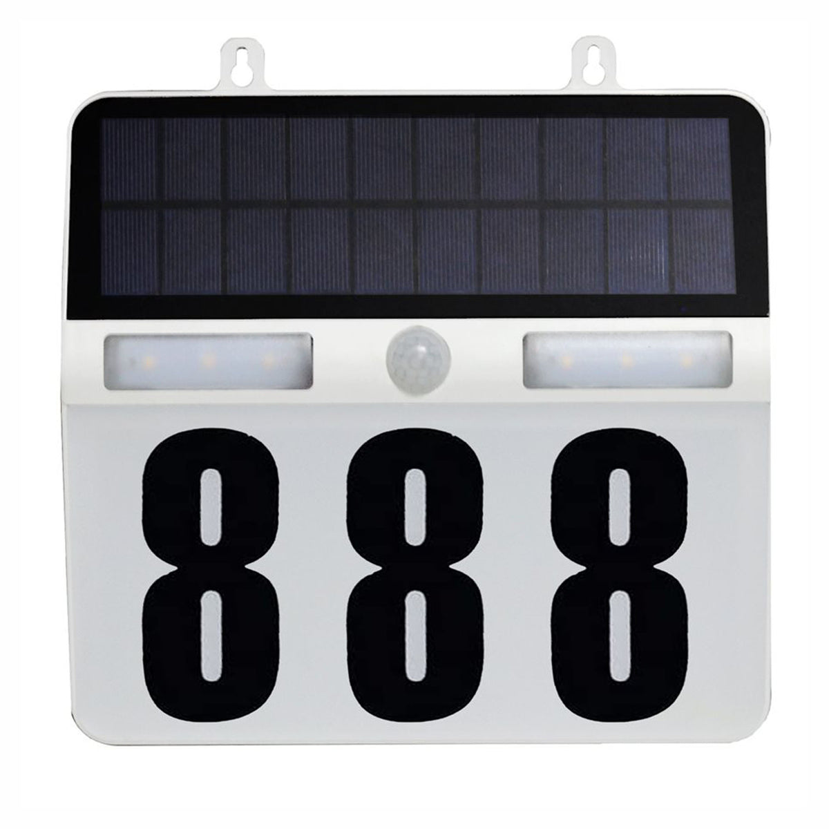 Plaque d'adresse solaire avec capteur et projecteur