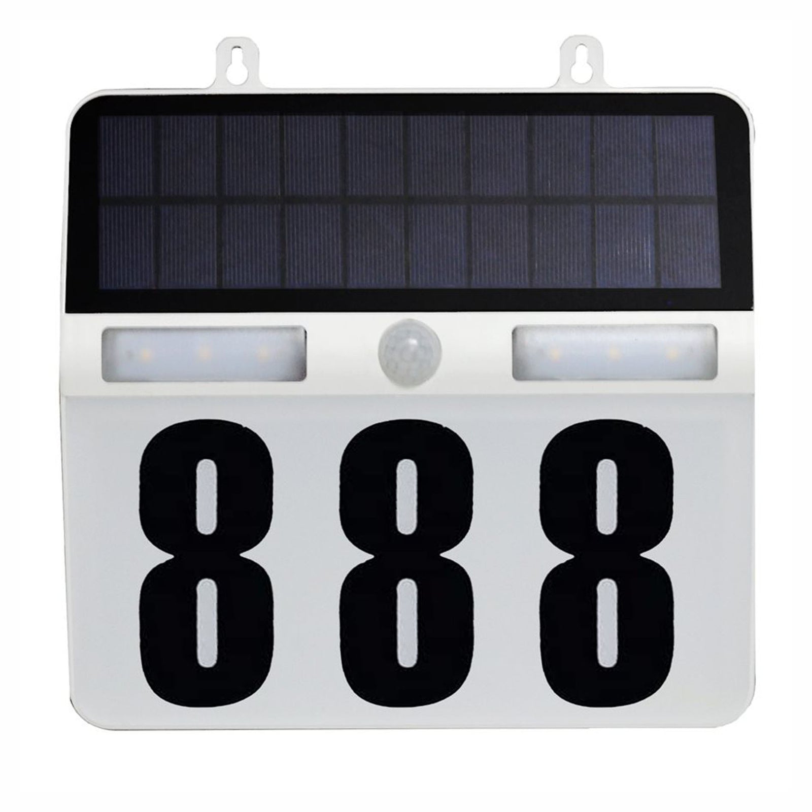 Plaque d'adresse solaire avec capteur et projecteur