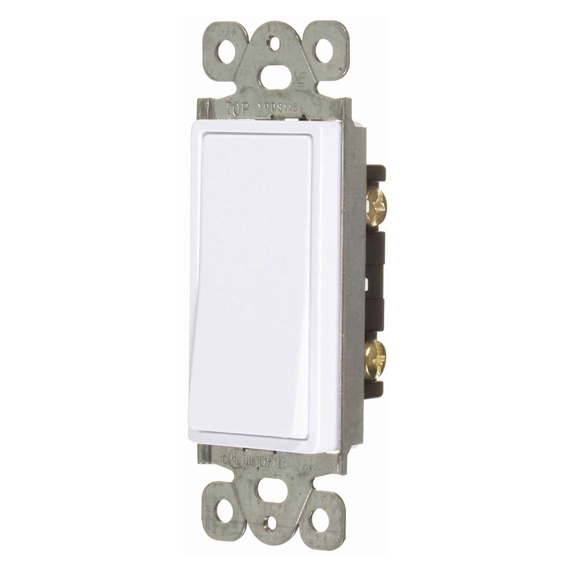 Interrupteur décoratif lumineux et unipolaire, blanc