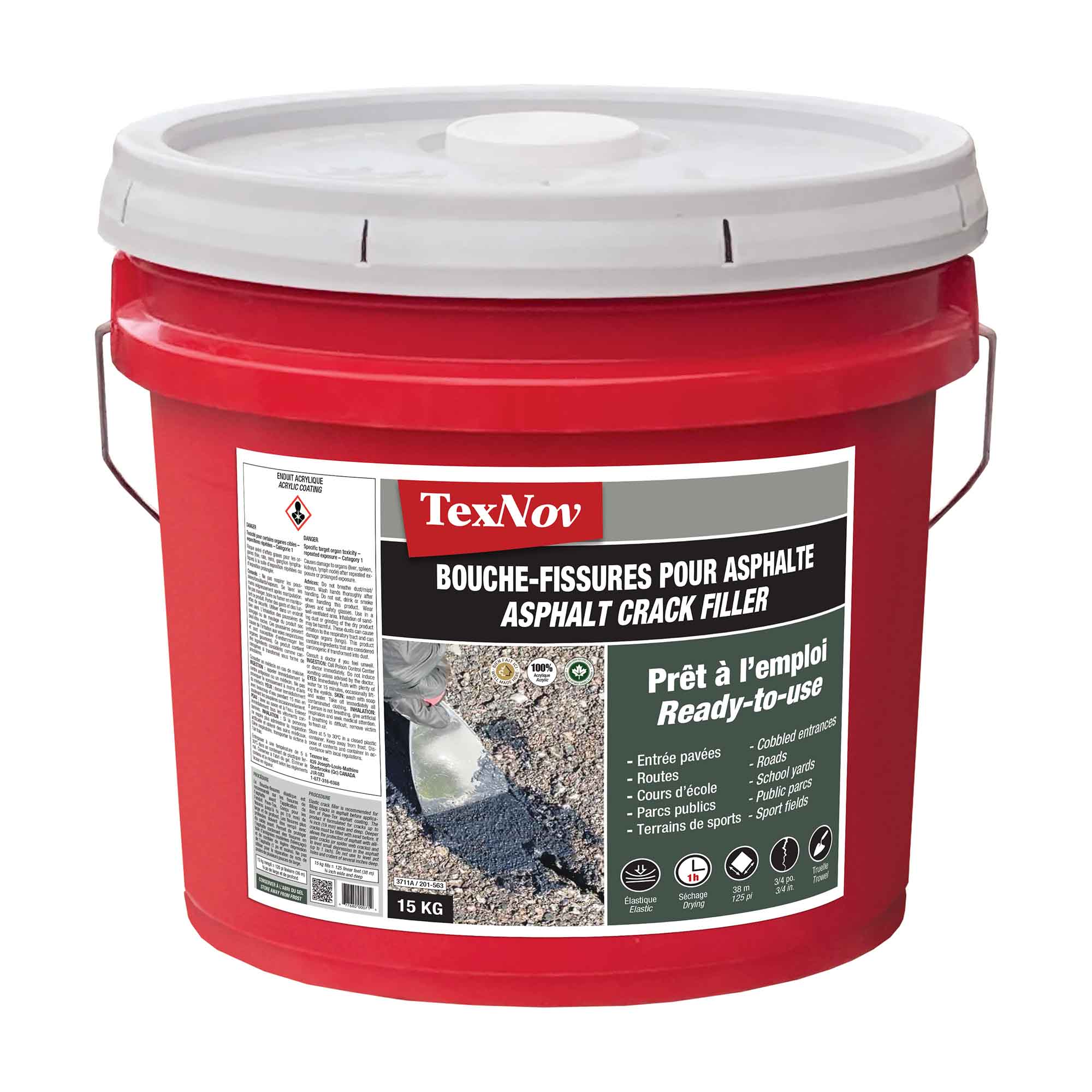 Bouche-fissures pour asphalte, 15 kg