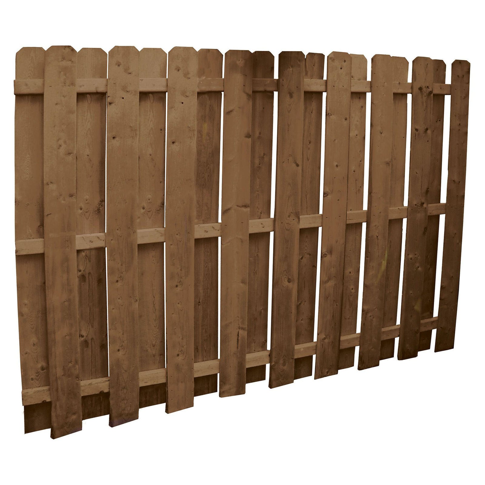 Panneau de cloture bois traité, Populaire, couleur cèdre, 6' x 8'