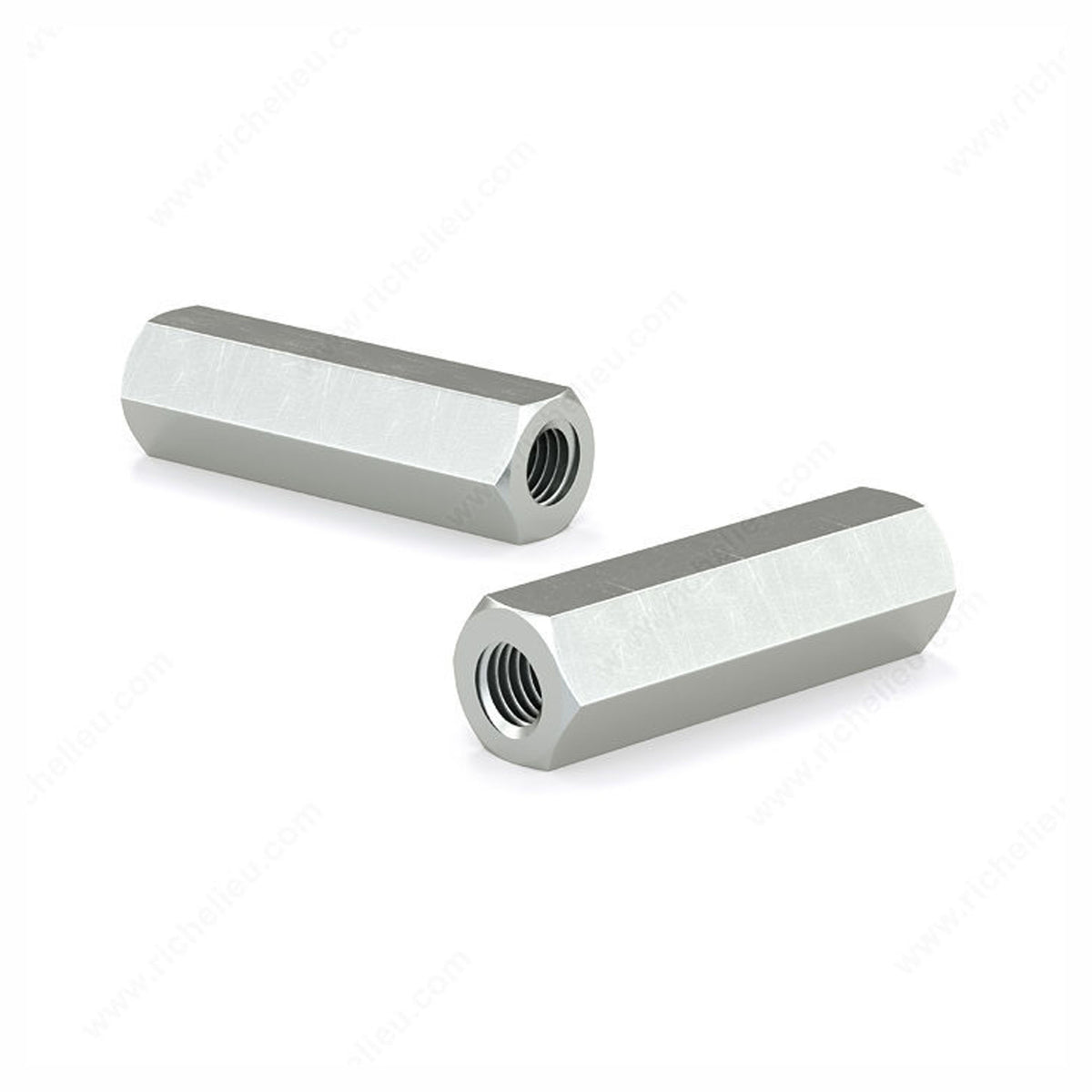 CC - Écrou de raccord hexagonal, zinc, 1/4'' (emballage de 2)