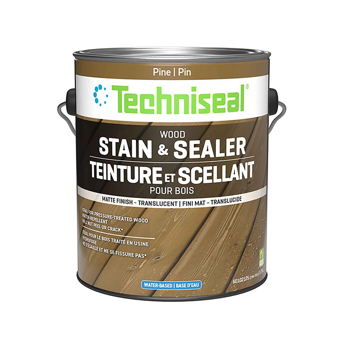 Teinture mate et scellant pour bois à base d&#39;eau, pin (3,78 L)