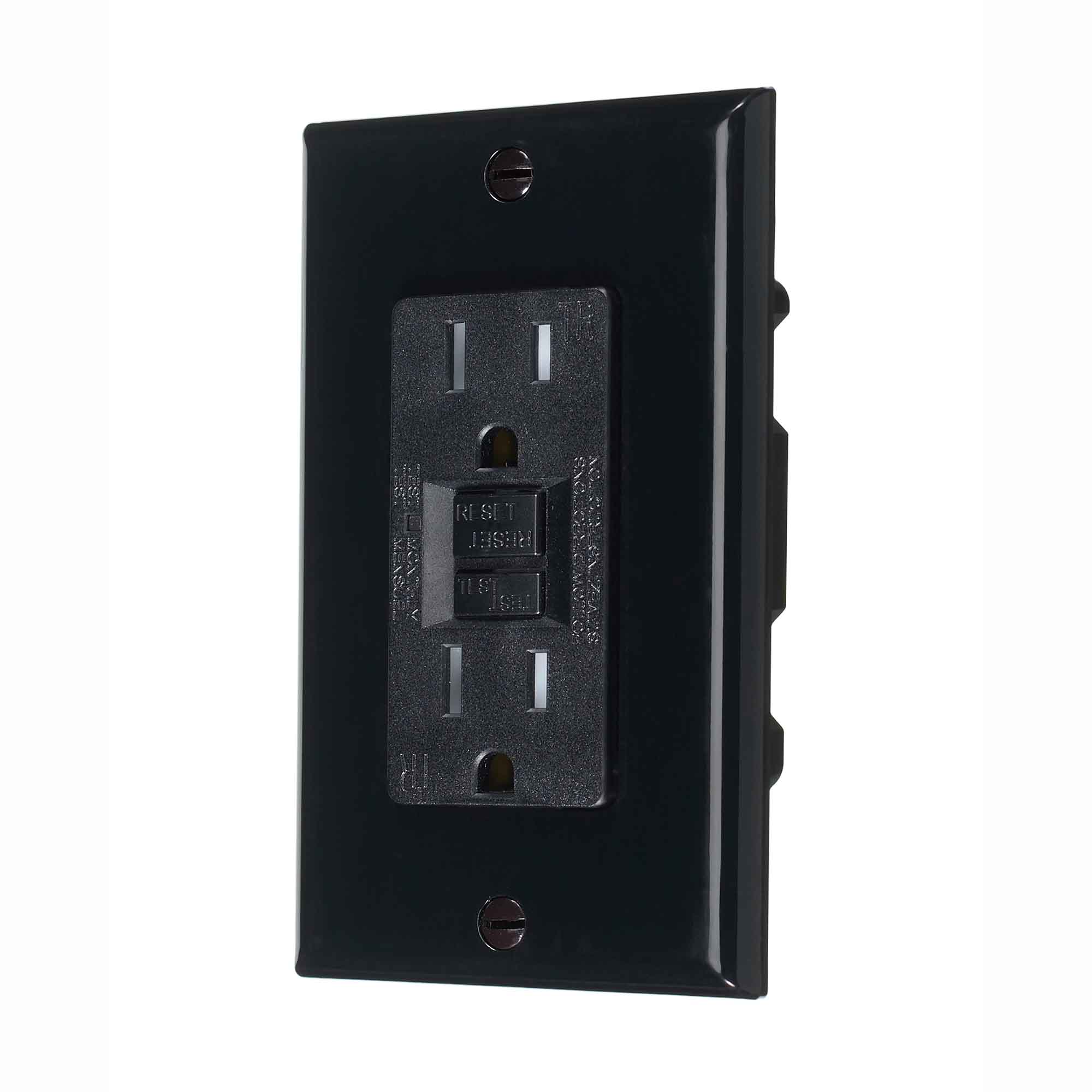 Prise Decora  DDFT de 15 A / 125 V, noir