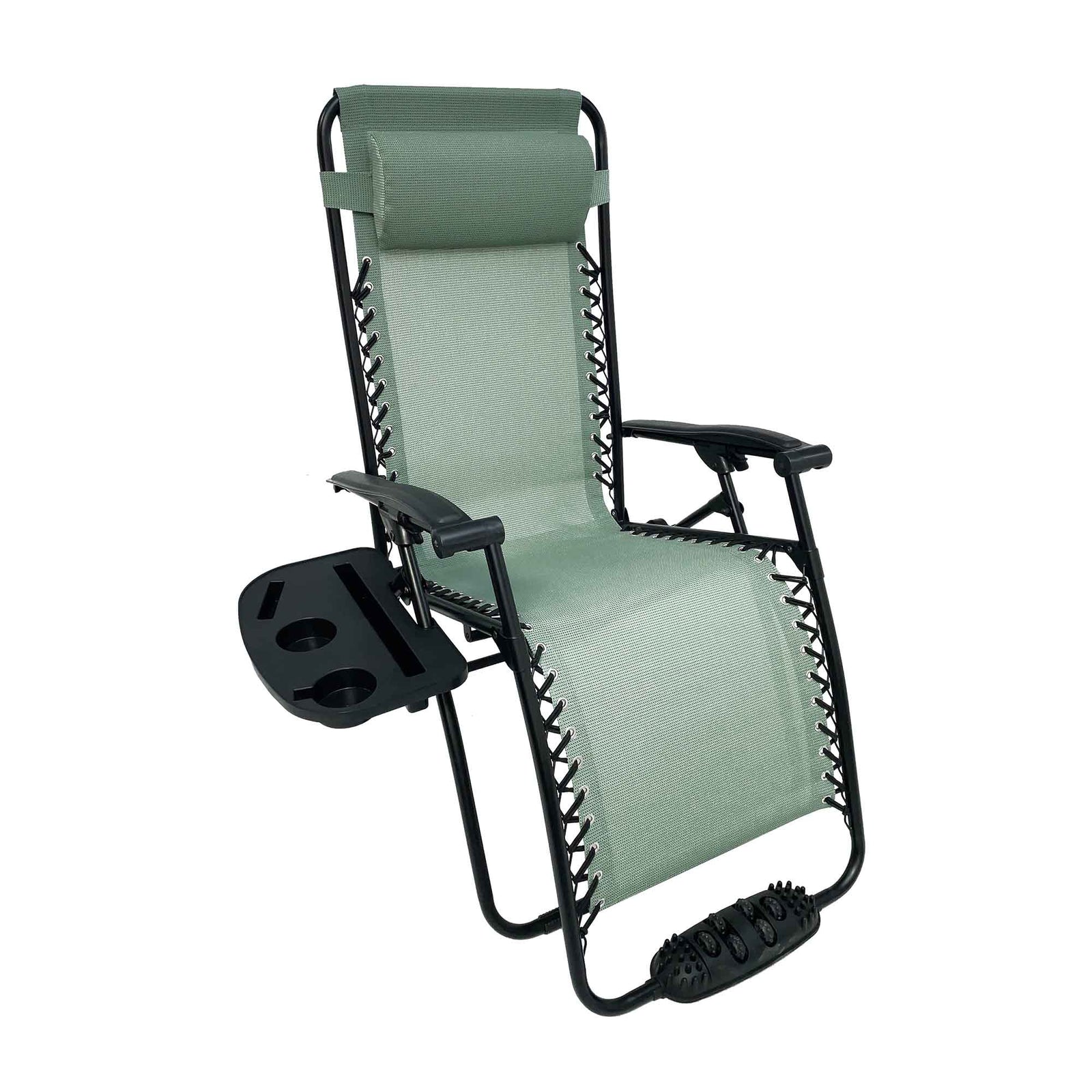Chaise pliable Genova Zero Gravity avec masseur de pieds, vert