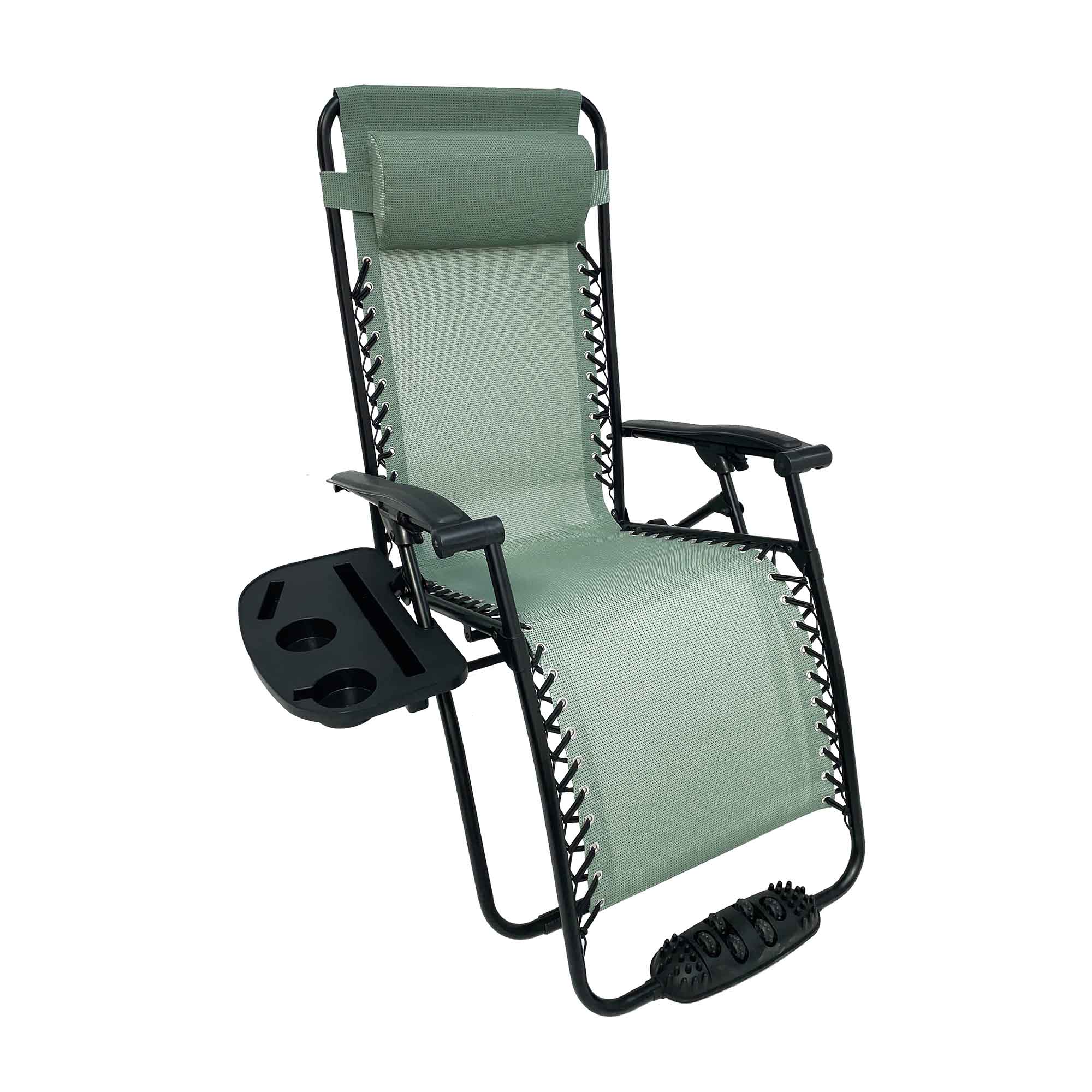 Chaise pliable Genova Zero Gravity avec masseur de pieds, vert