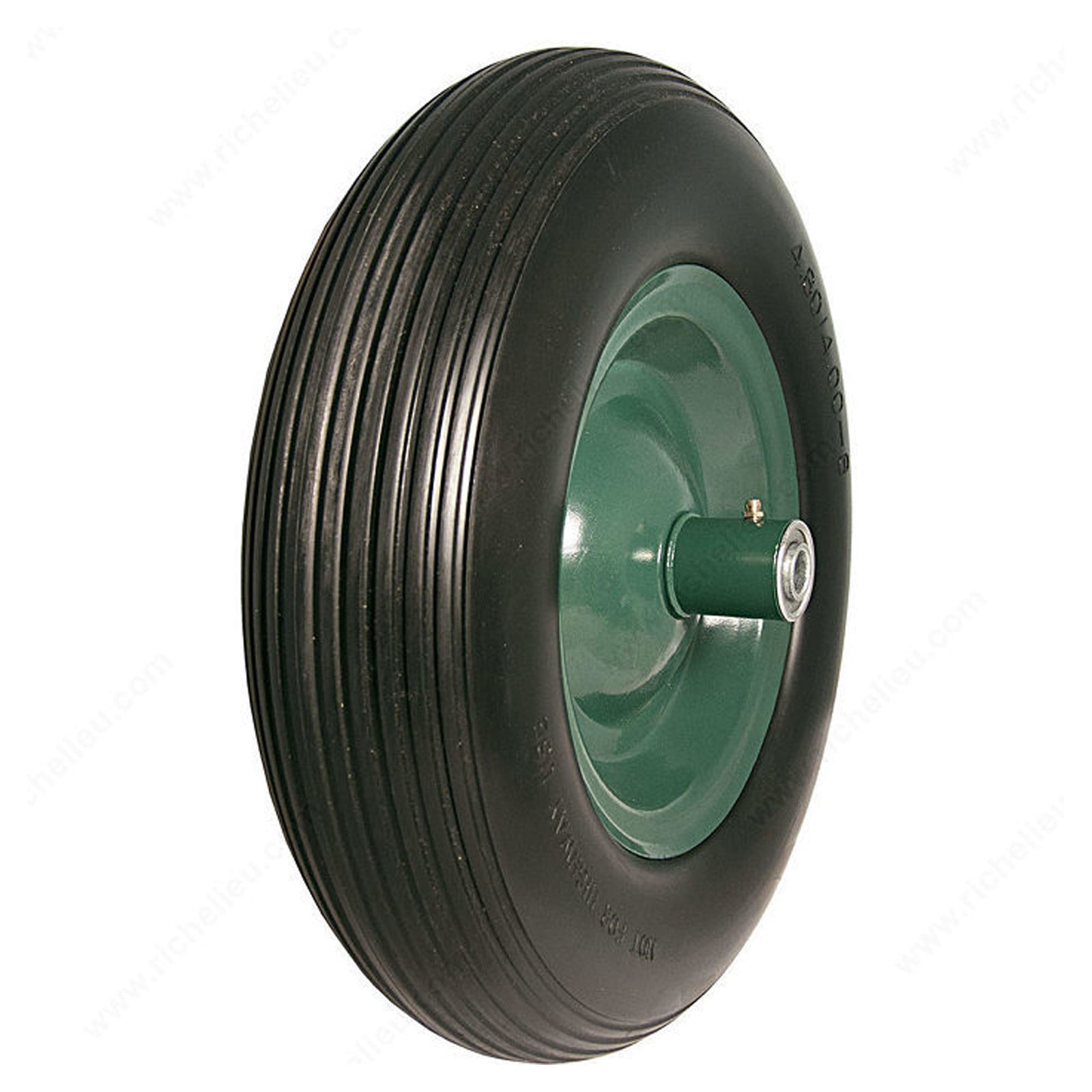 Roue increvable en métal centré pneu nervuré, 16''